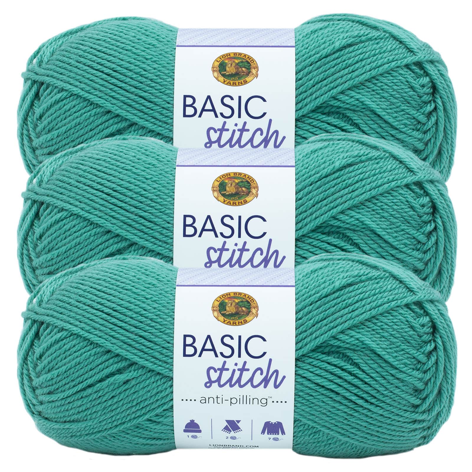 3 Pack Lion Brand® Basic Stitch Anti Pilling™ Yarn