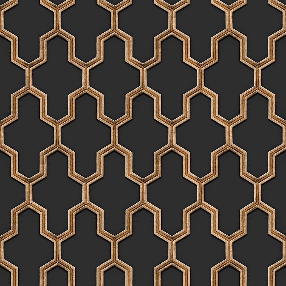 Designs Direct Geometric Silk Wallpaper