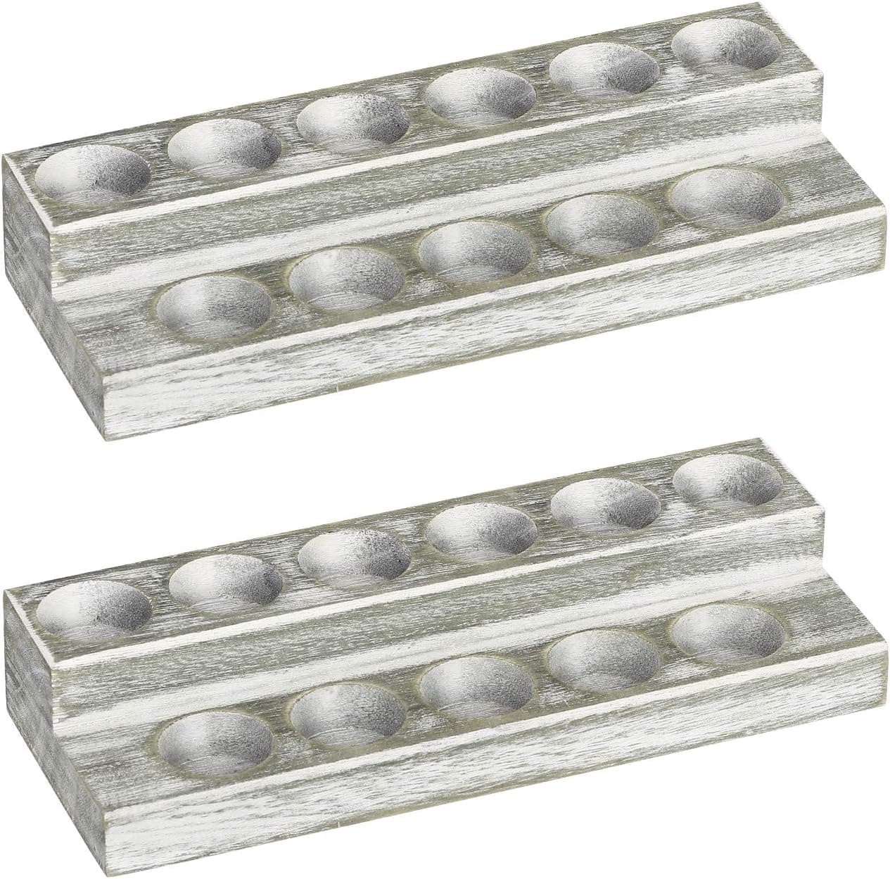 NEX™ Whitewash Essential Oils Storage Rack for 5, 10, 15, and 20mL Bottles, 2ct.