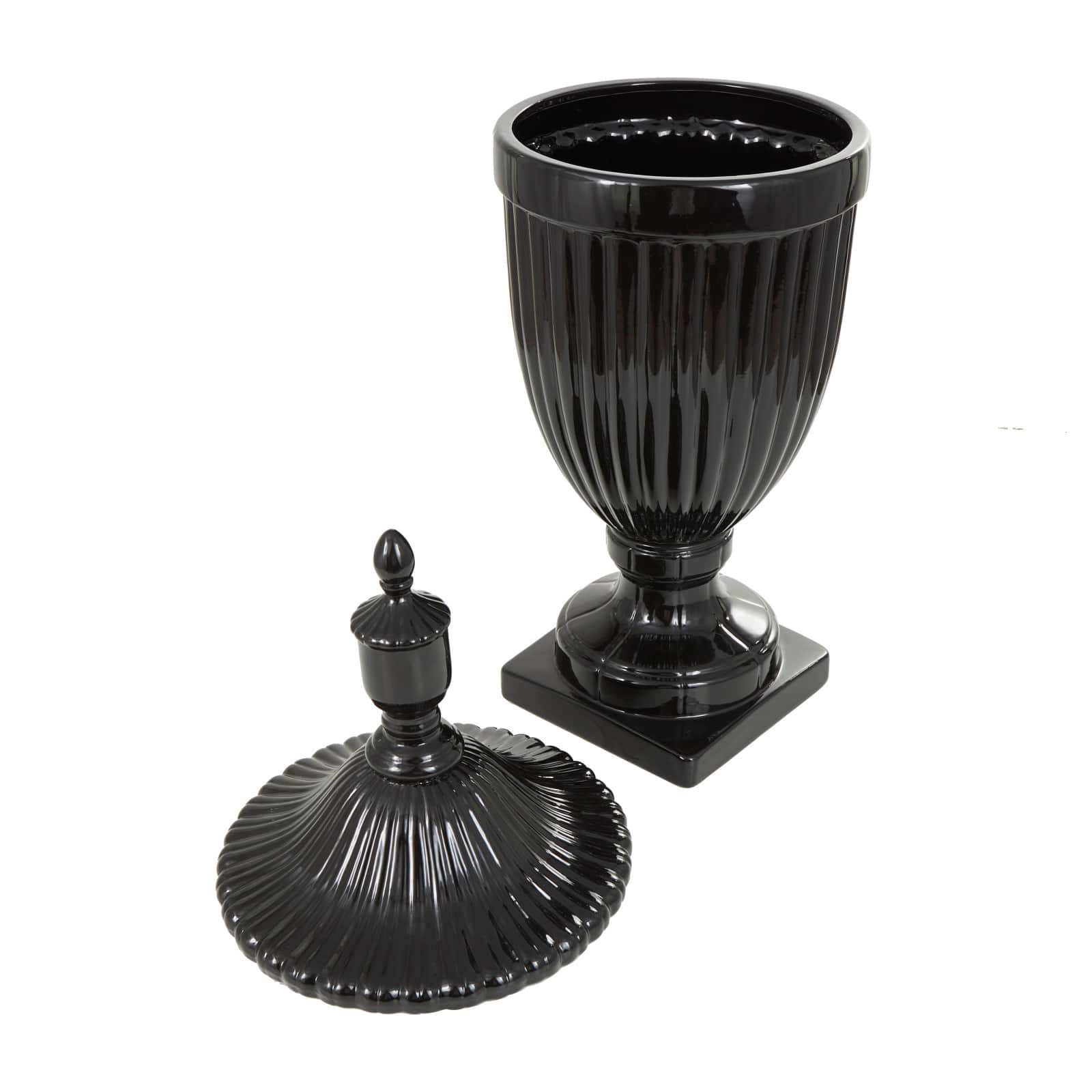 Black Ceramic Decorative Jar