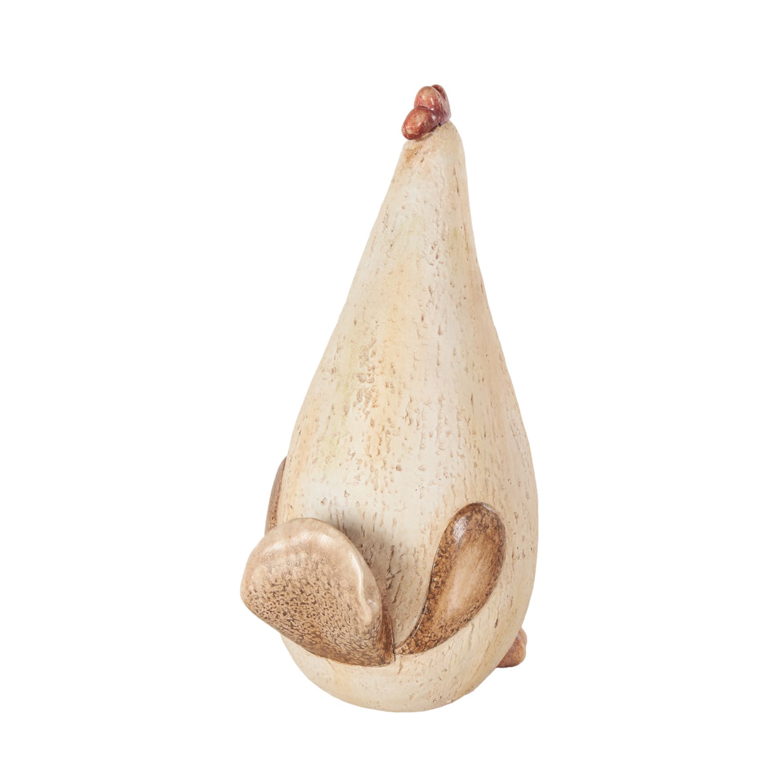 13.5" Cream Standing Rooster Decorative Garden Sculpture