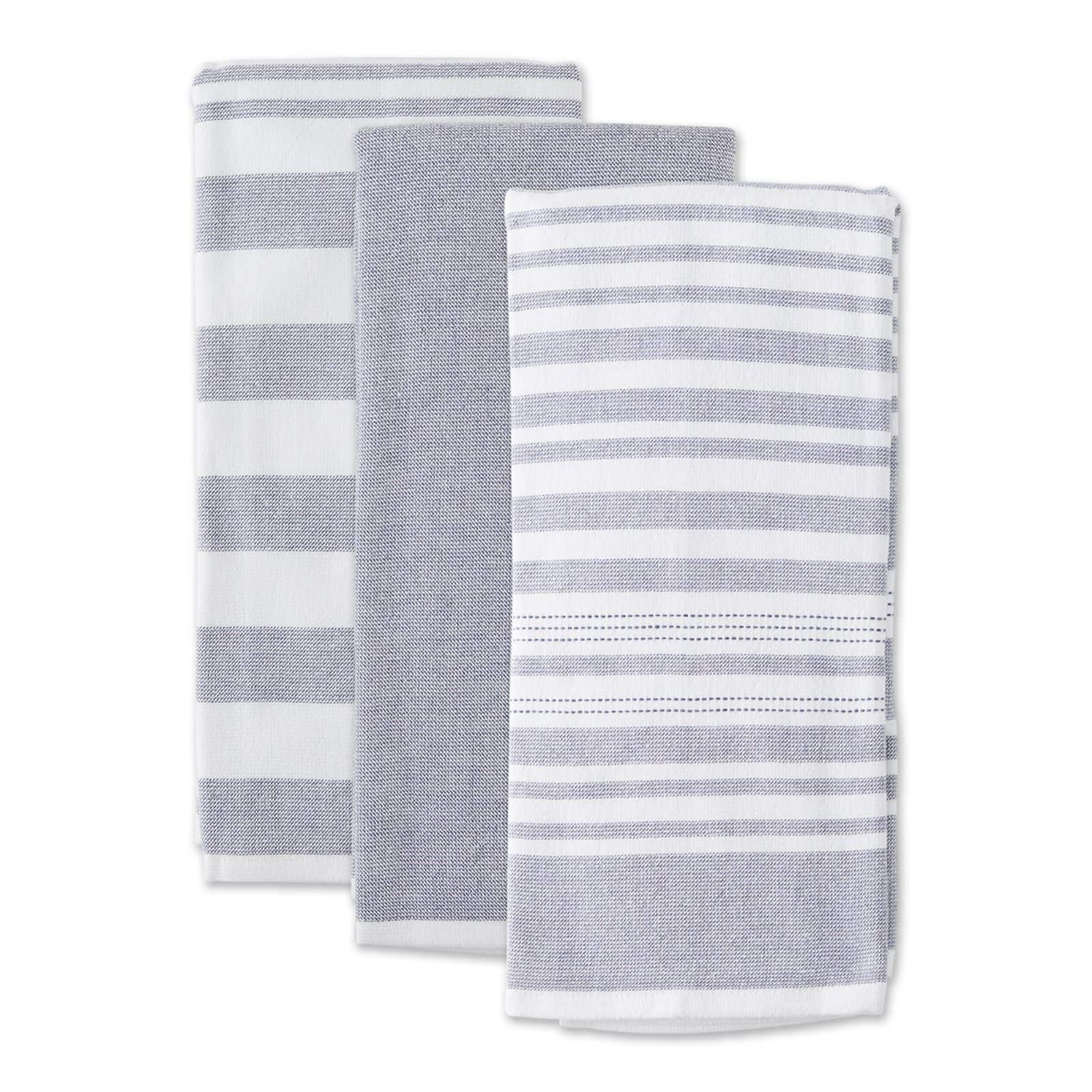 DII® French Blue French Terry Dish Towels, 3ct.