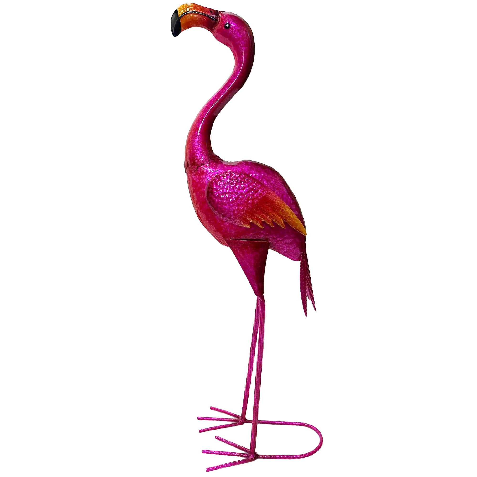 Santa's Workshop 24" Iron Dark Pink Flamingo