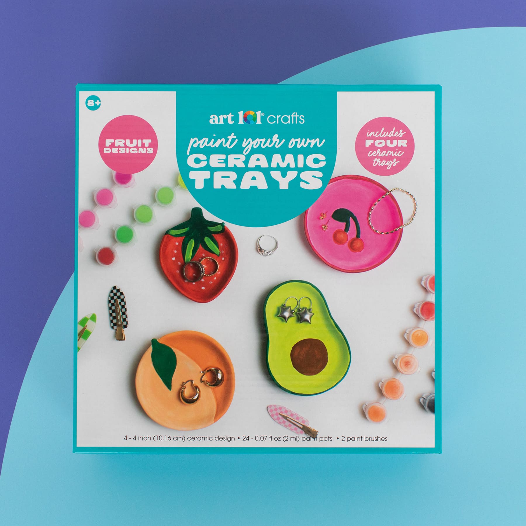 Art 101® Paint Your Own Ceramic Fruit Trays Set