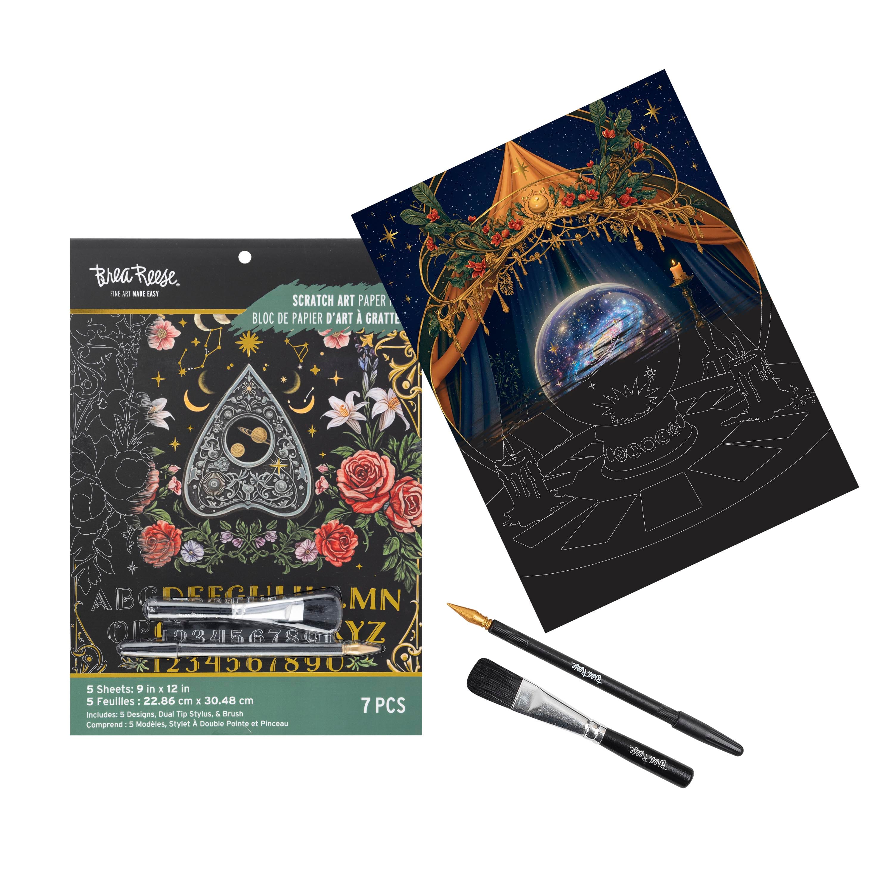Brea Reese® 9" x 12" Fortune Teller Scratch Art Paper Pad