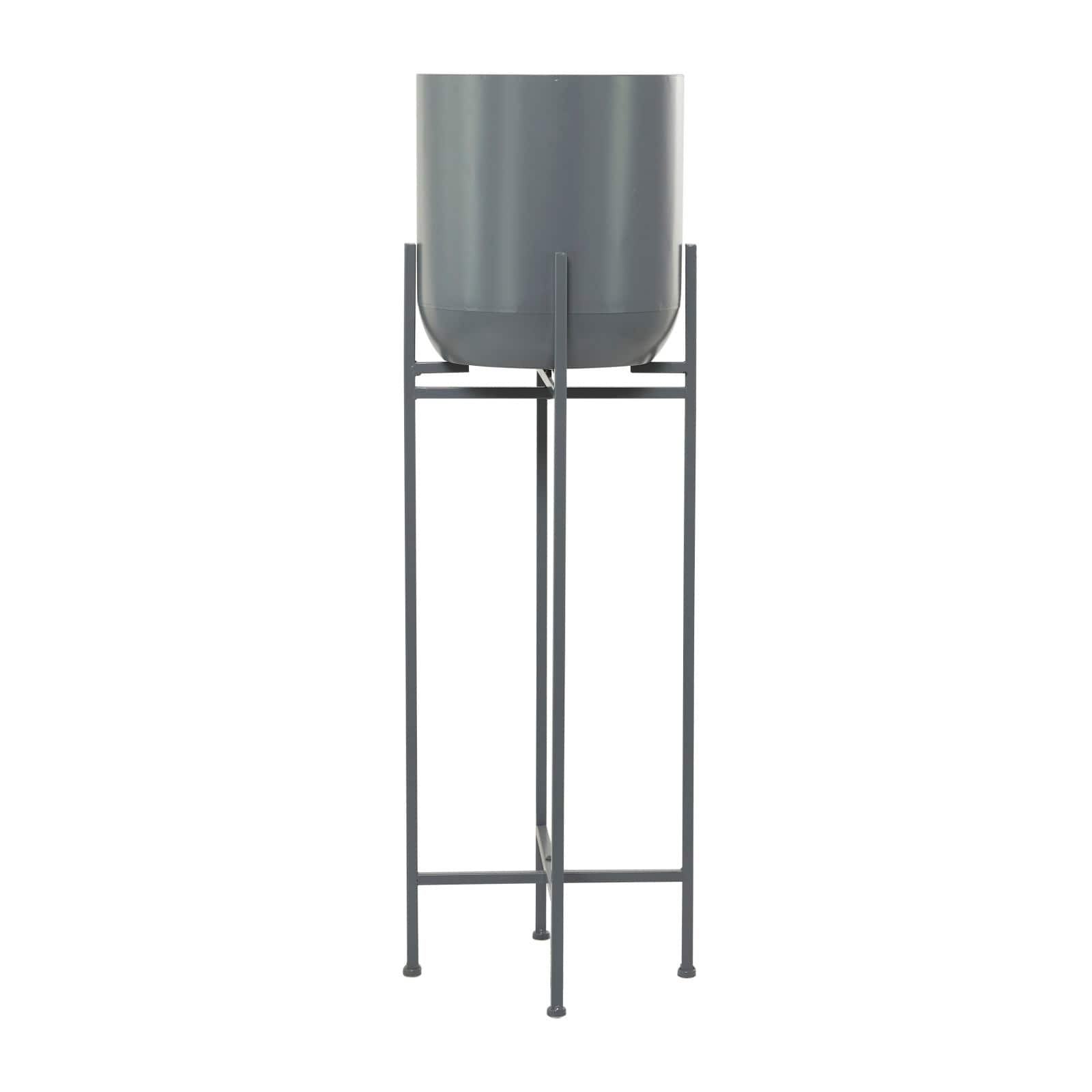 Grey Modern Planter, 13" x 13" x 42"