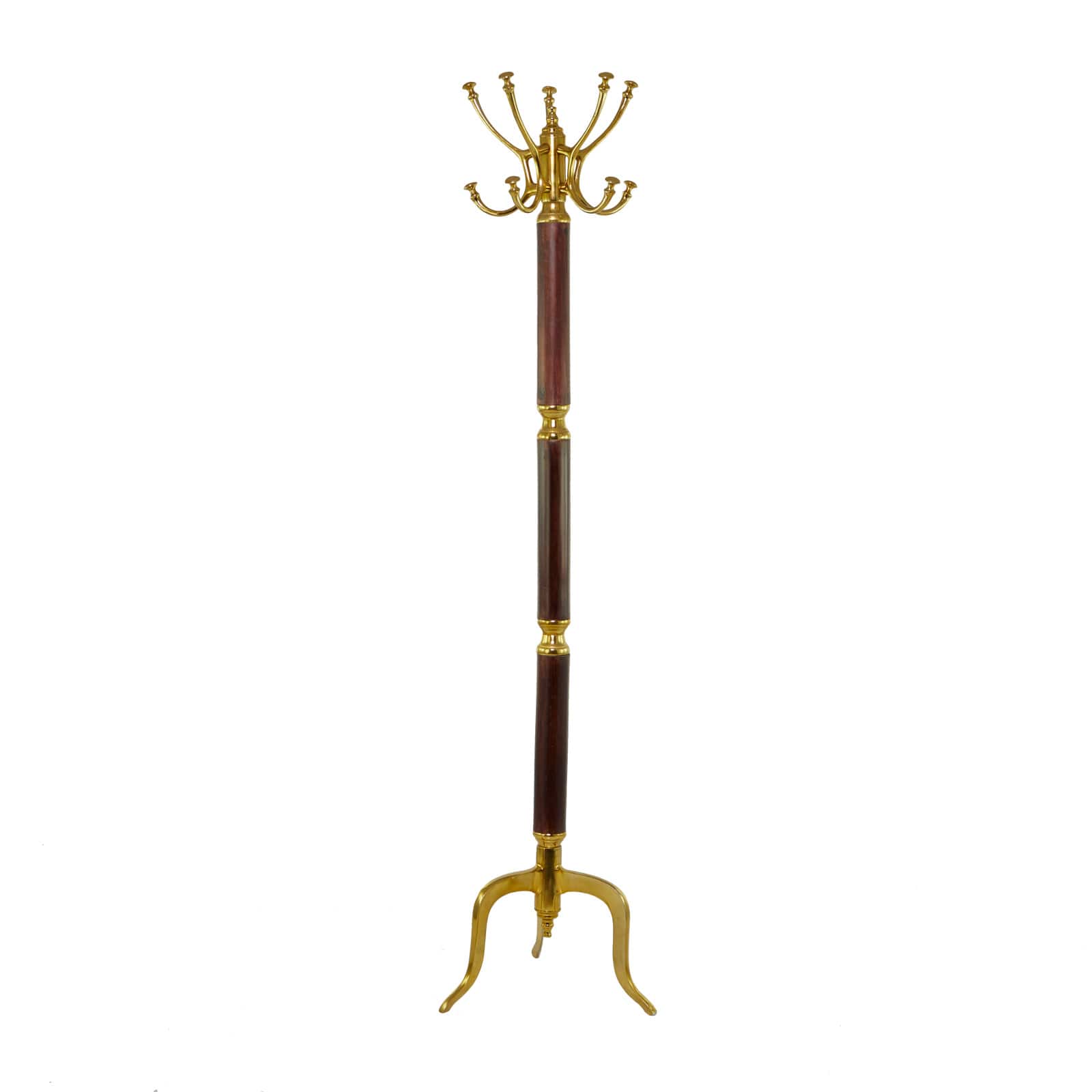 Gold Aluminum Traditional Coat Rack, 18" x 18" x 72"