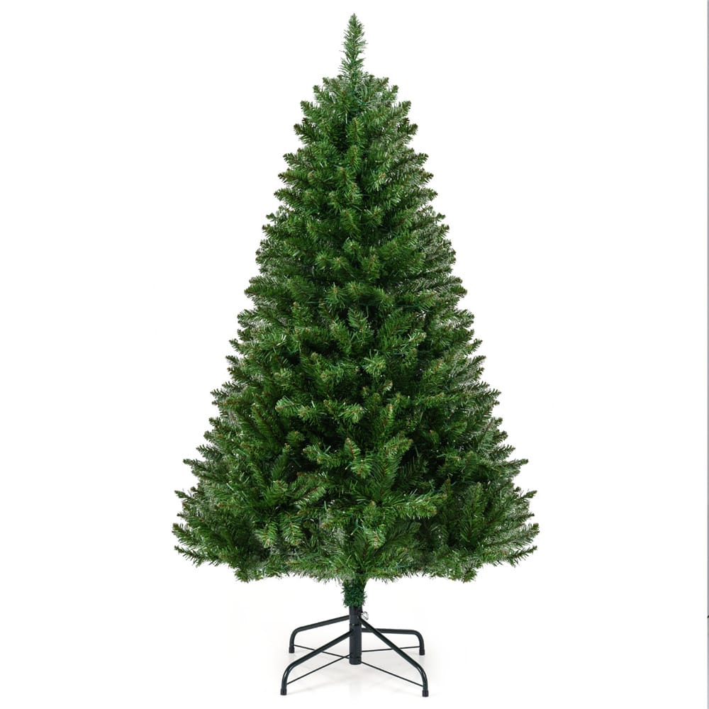 Costway 5 ft Pre-Lit Artificial Christmas Tree, Warm White LED Lights
