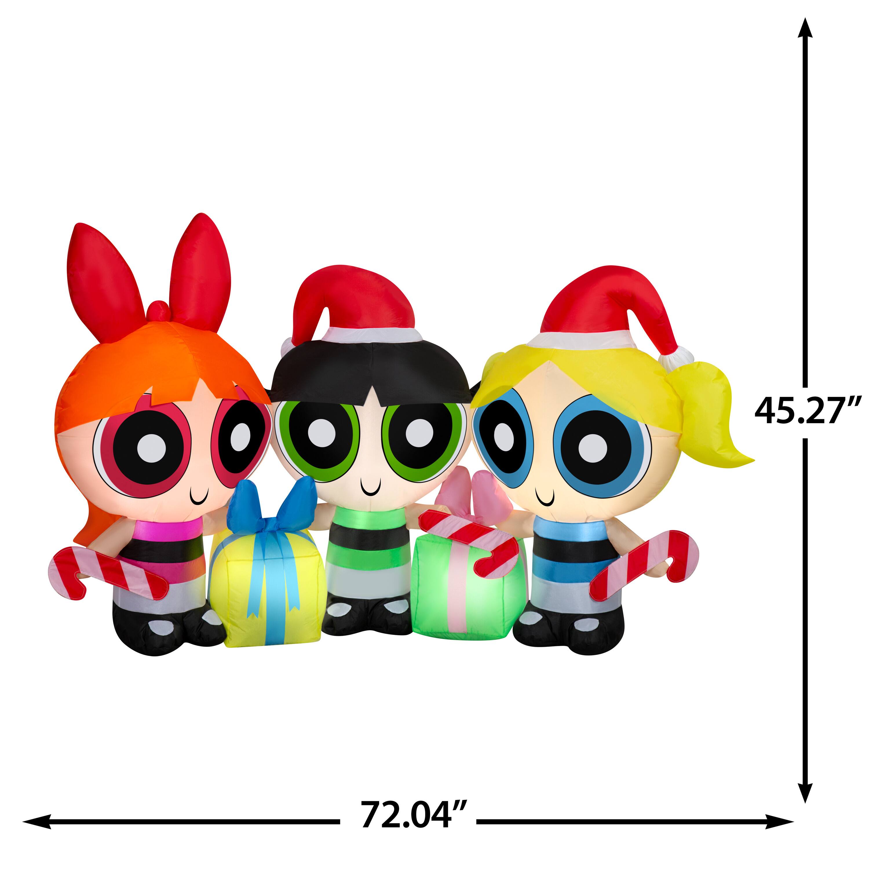 3.75ft. Airblown® Inflatable Warner Bros. Powerpuff Girls Scene with Lights Christmas Décor
