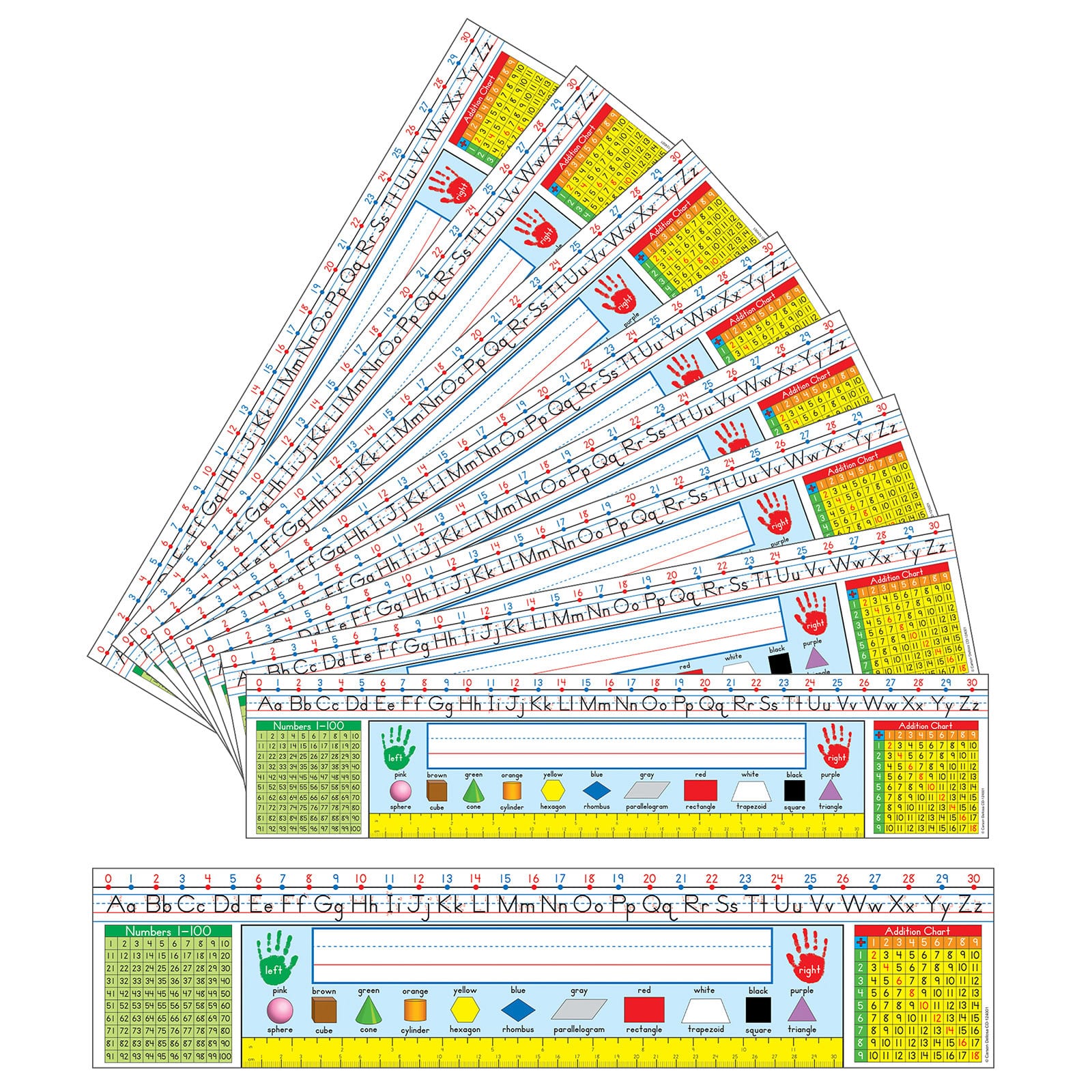 Carson Dellosa® Education Grade 1-3 Traditional Manuscript Nameplates, 3 Packs of 36