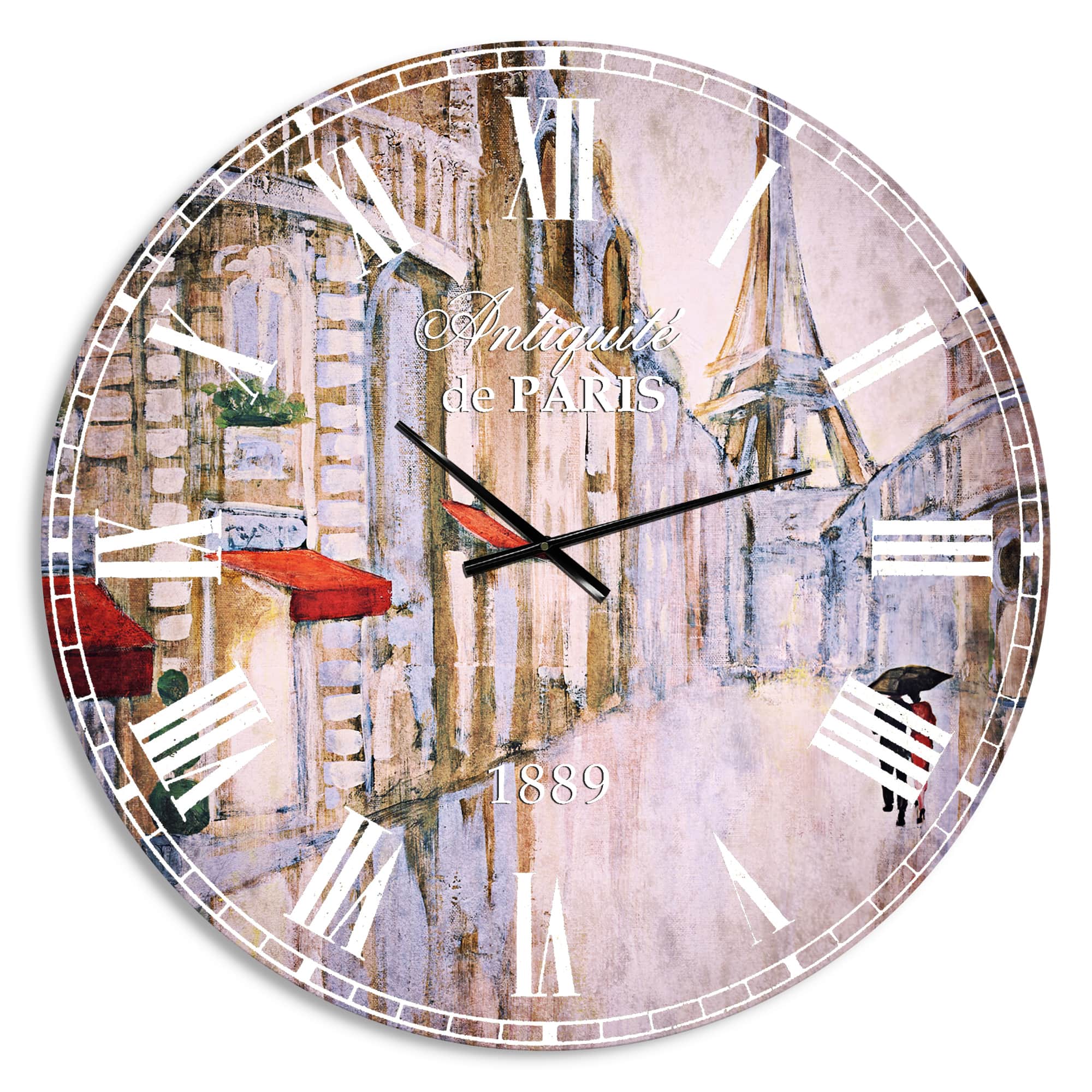 Designart 'Love In Paris Iii French Country Wall Clock