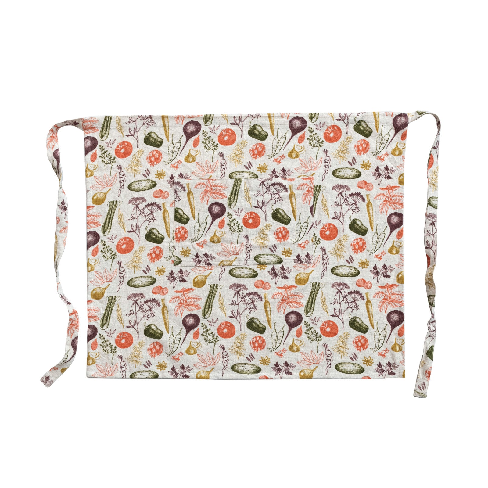 Hello Honey® Multicolor Garden Cotton & Linen Apron with Pocket