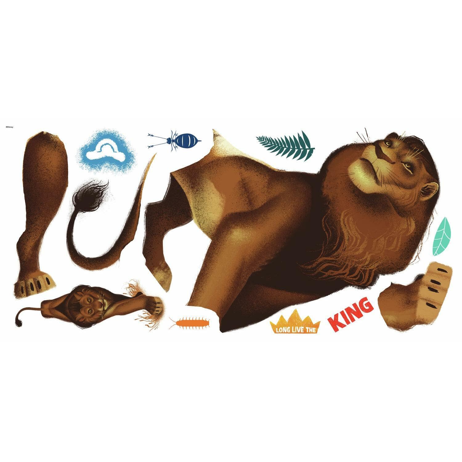 RoomMates The Lion King Simba Peel & Stick Giant Wall Decals