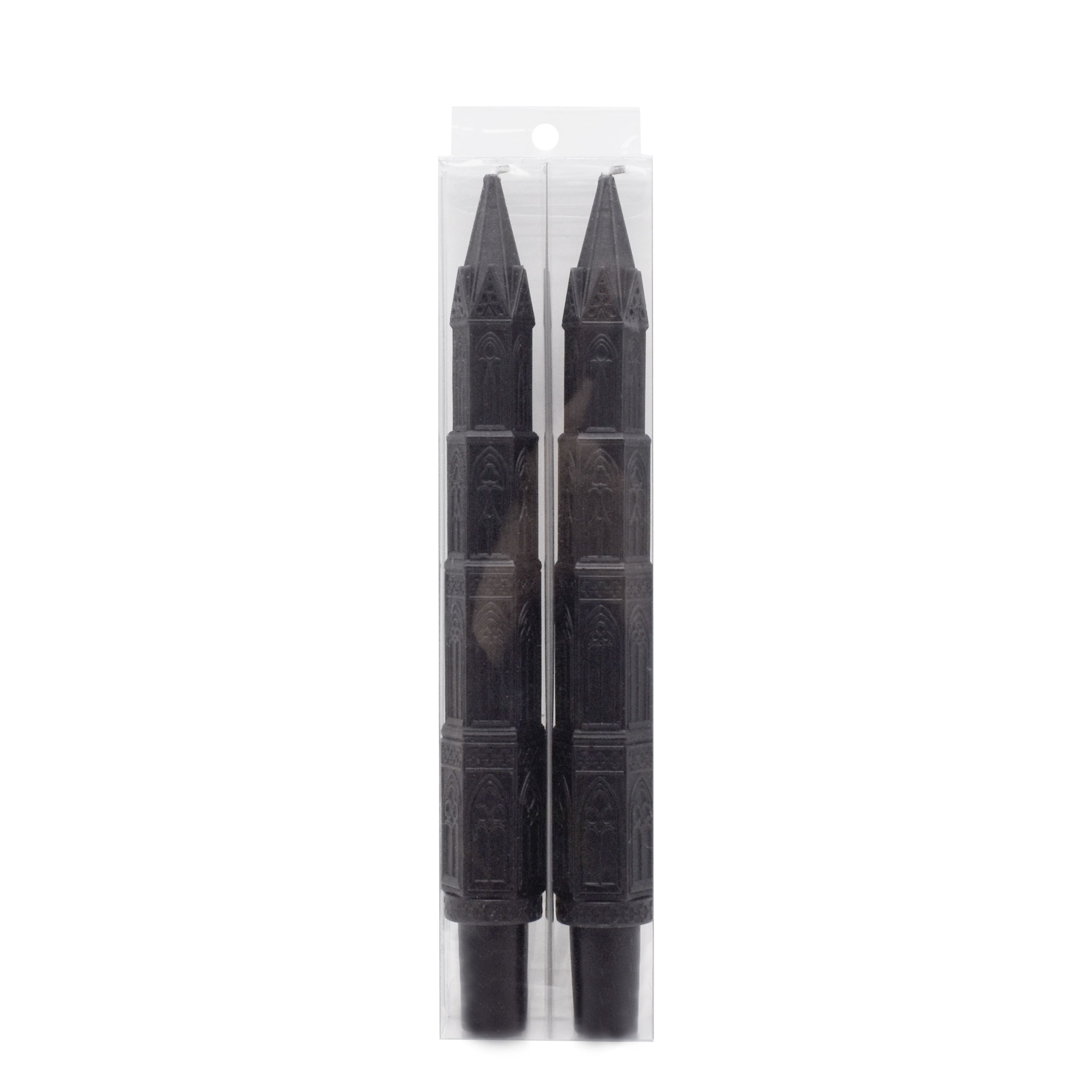 10" Black Cathedral Unscented Taper Candles, 2ct. by Ashland®