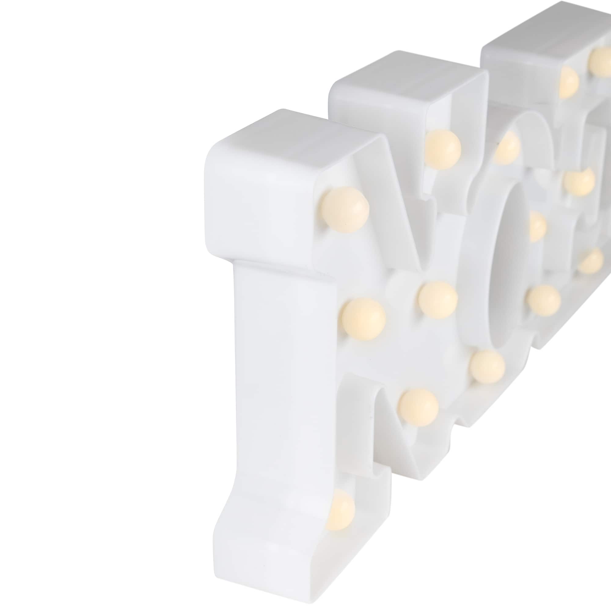 17" White Noel LED Christmas Marquee Wall Sign