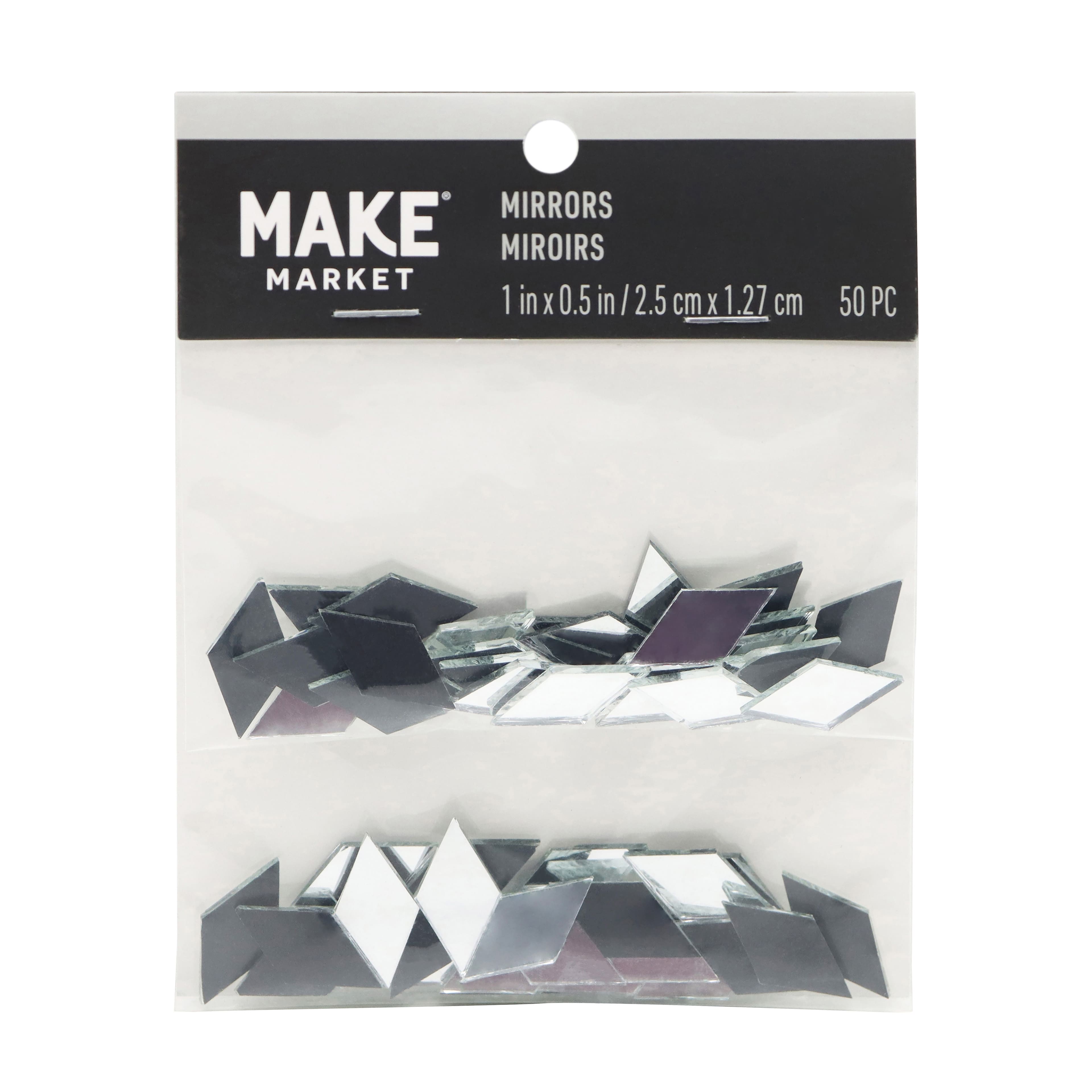 1" Diamond Glass Mirrors, 50ct. by Make Market®