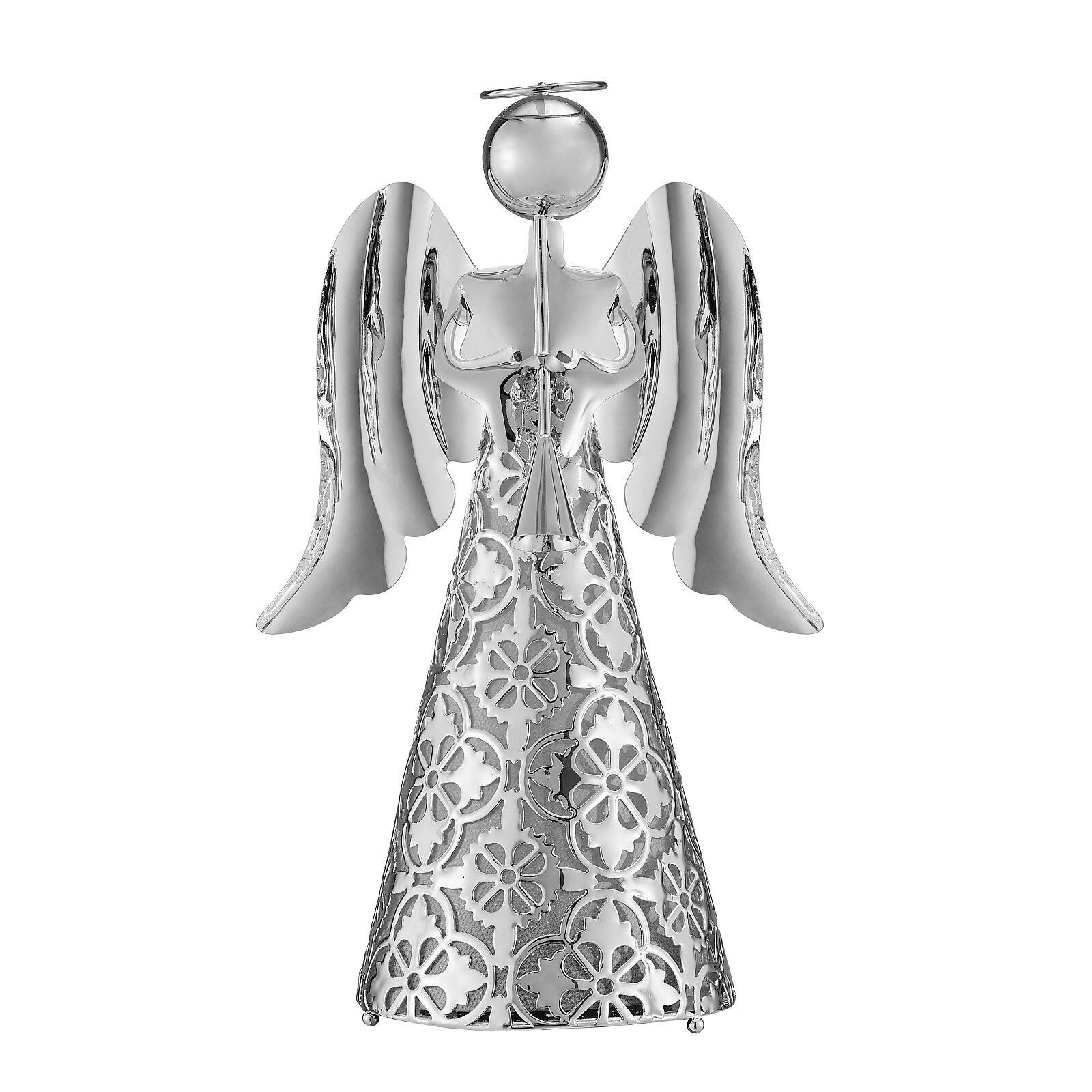 9" Silver LED Tabletop Angel