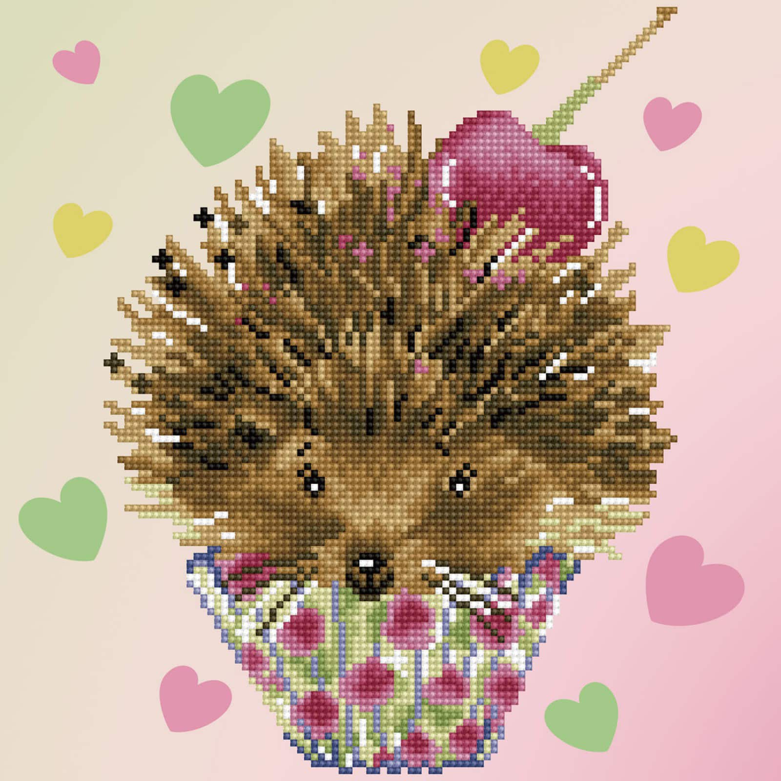 Diamond Dotz® Intermediate Love Prickles with Frame Diamond Painting Kit