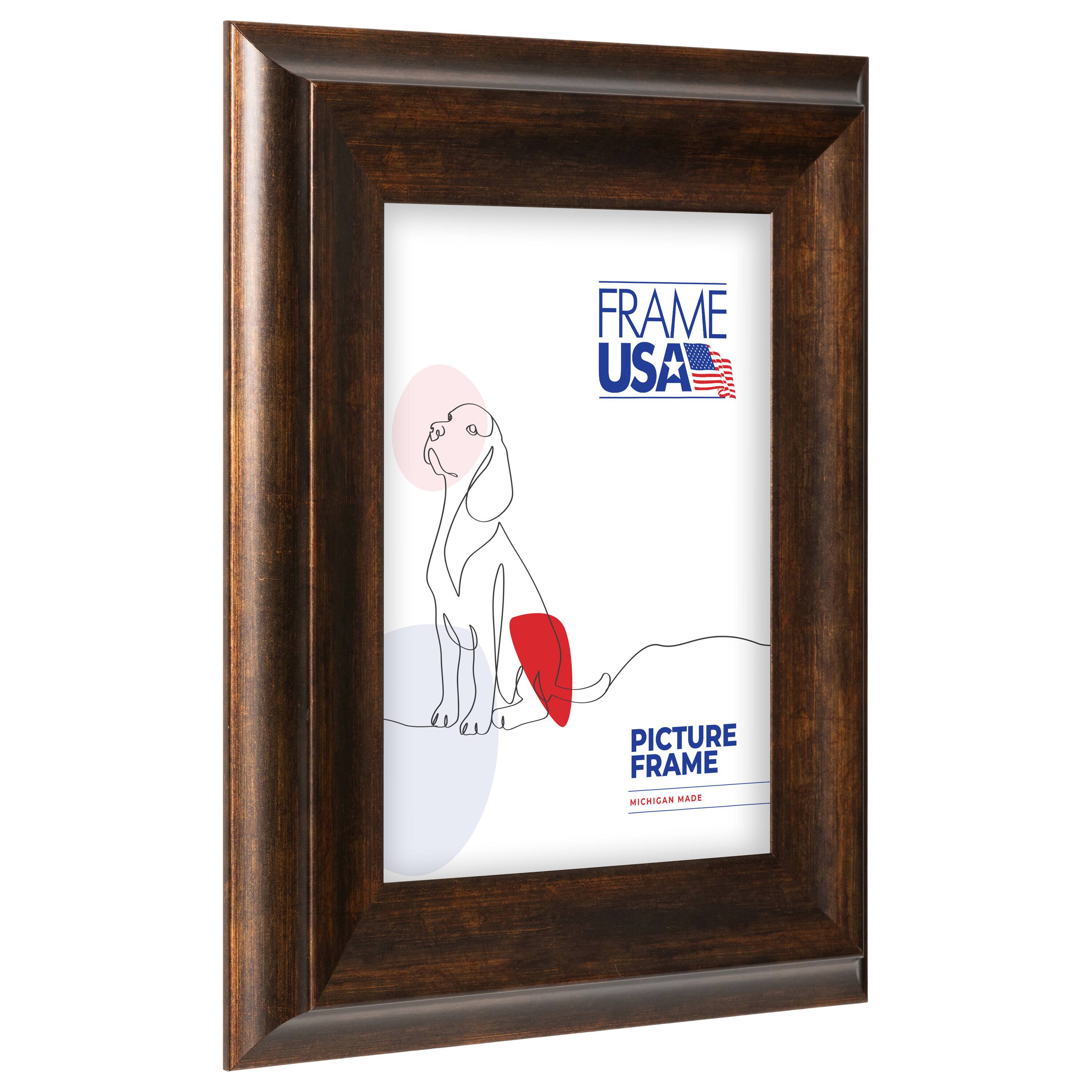 Frame USA Verona Wide Tarnished Bronze Single Image Picture Frame