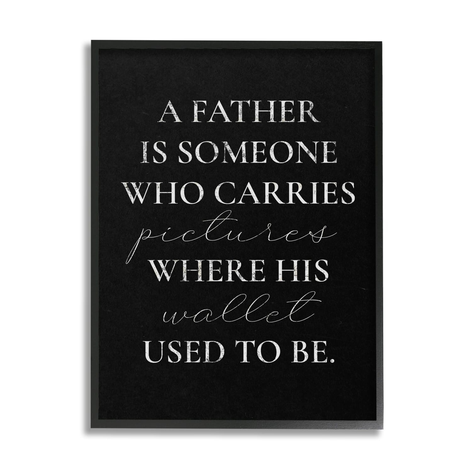 Stupell Industries; Stupell Industries Pictures Where Wallet Used To Be Father Framed Giclee Art; Category:Decor for Dad; Image:2