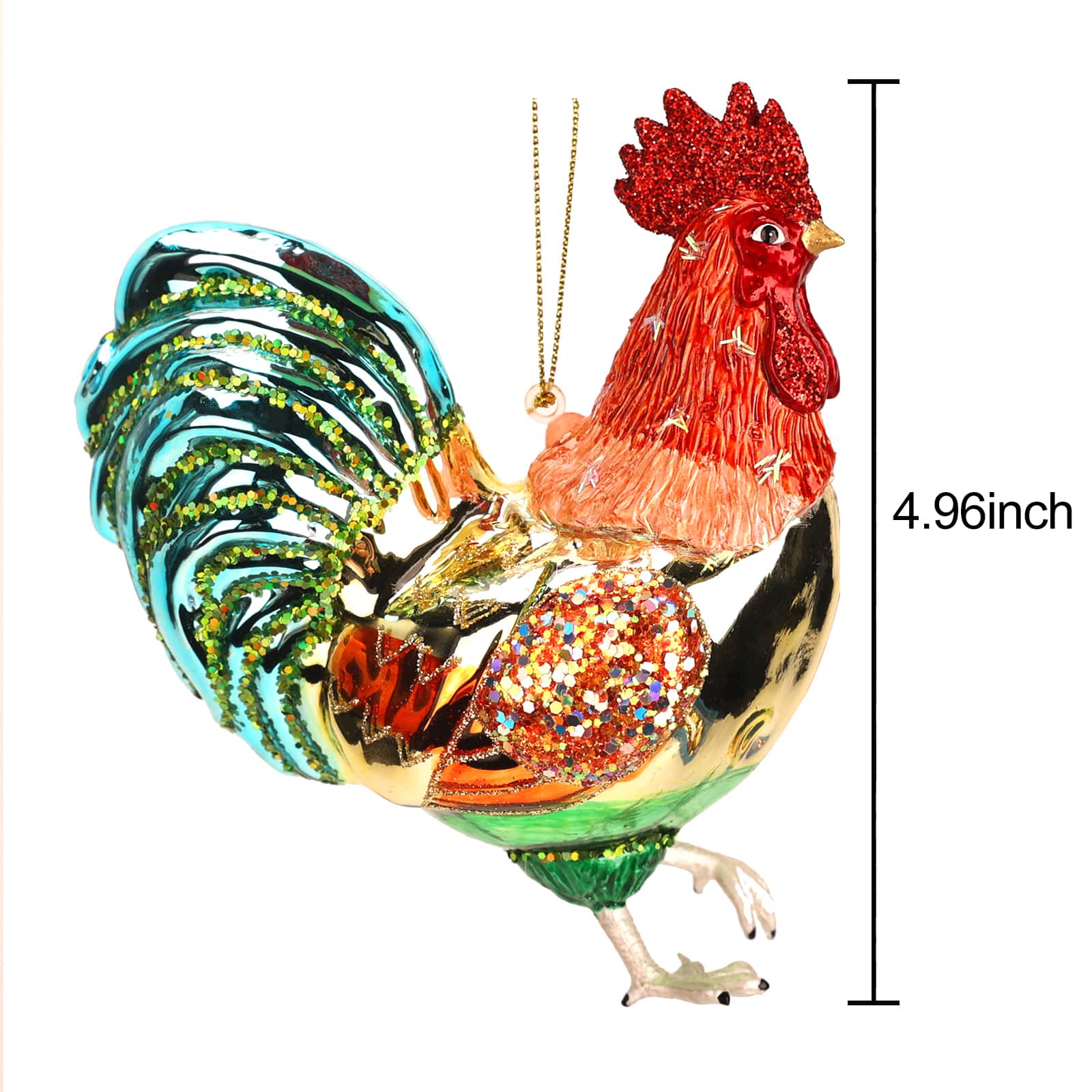 5" Rooster Glass Ornament by Ashland®