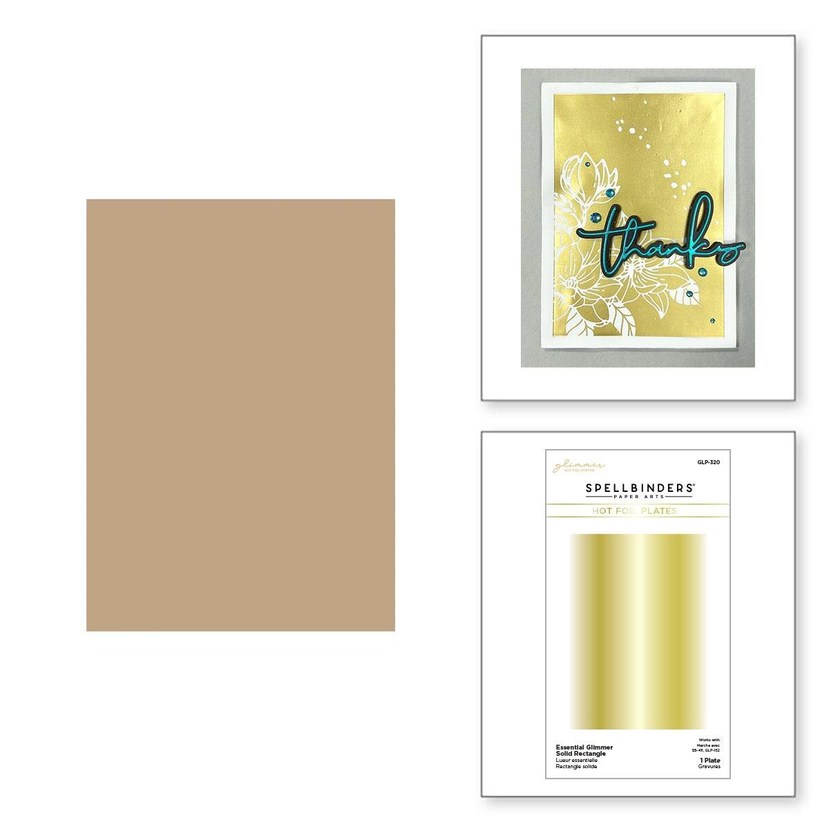 Spellbinders® Glimmer Essential Glimmer Solid Rectangle Hot Foil Plate