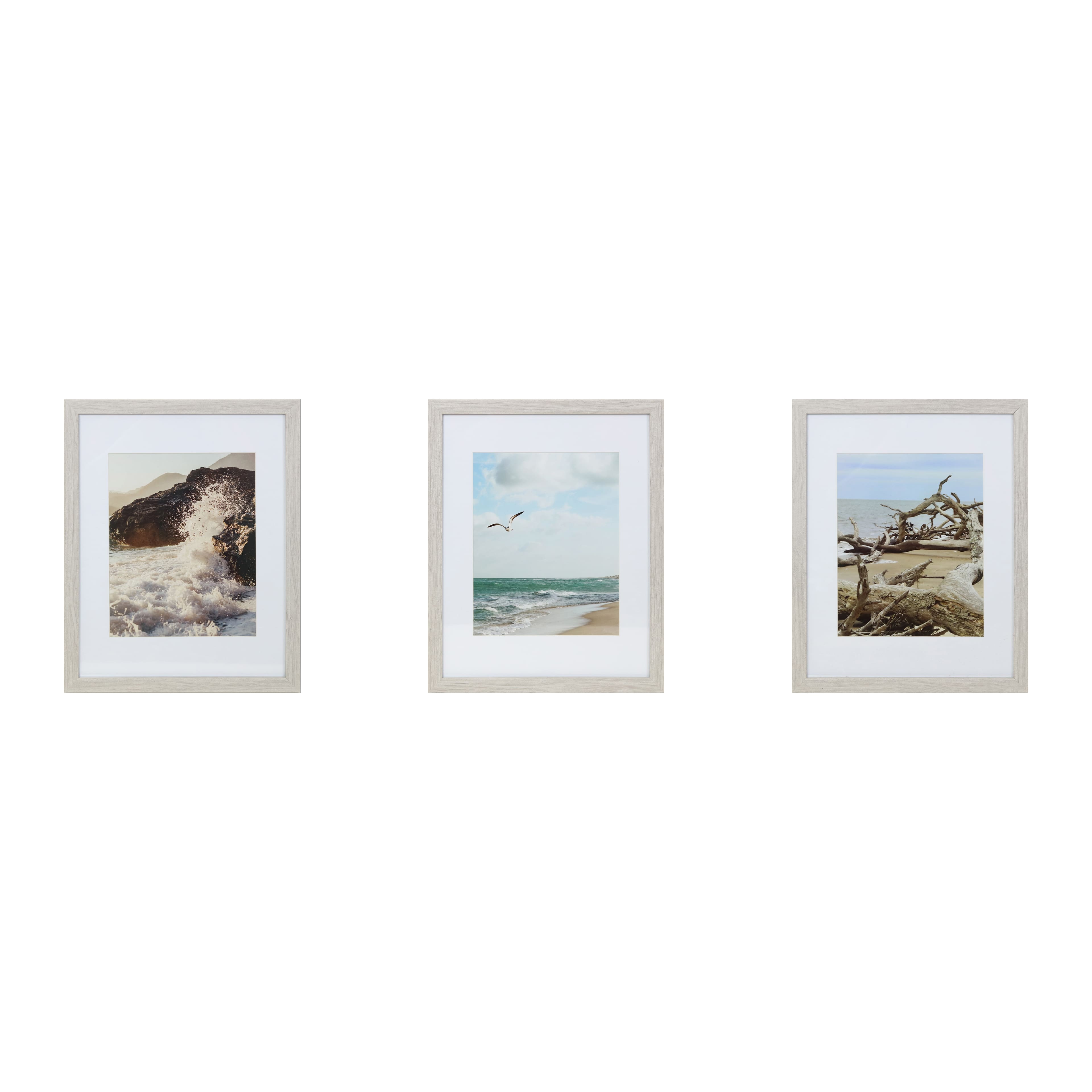 3 Pack Gallery™ Gray Frame with Mat by Studio Décor
