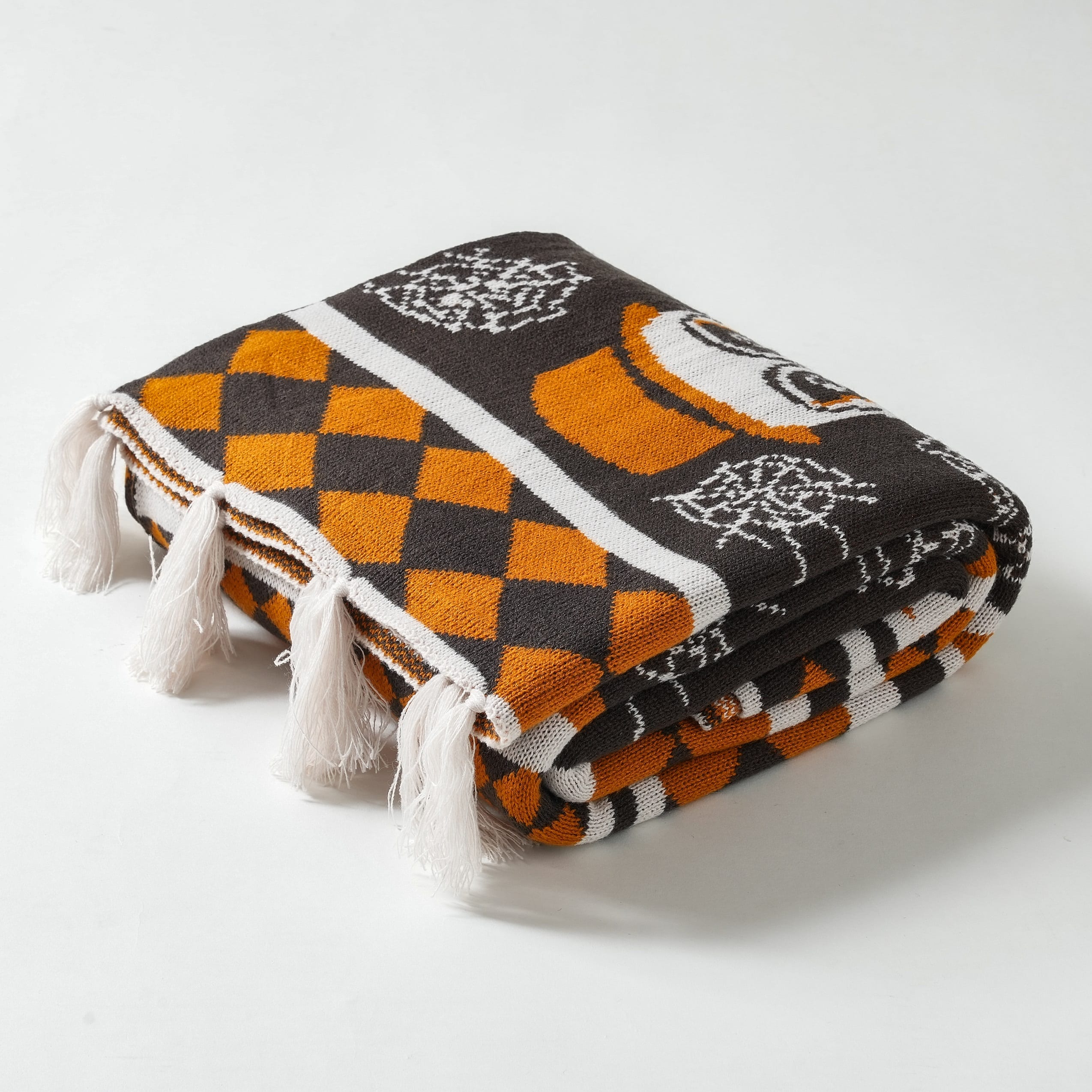 50" x 60" Jack-O'-Lantern, Ghost & Skeleton Throw Blanket by Ashland®