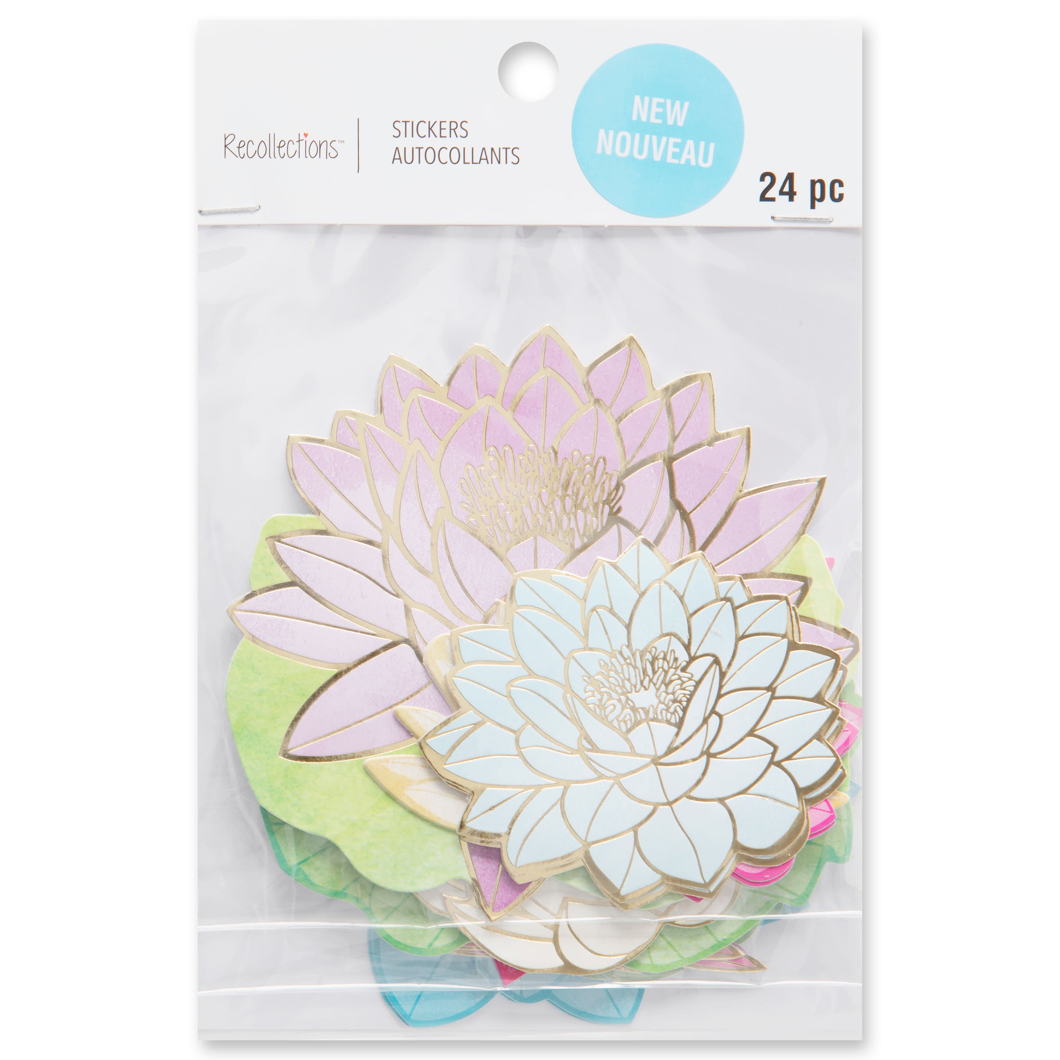 12 Pack: Lotus Flower Die Cut Stickers by Recollections™