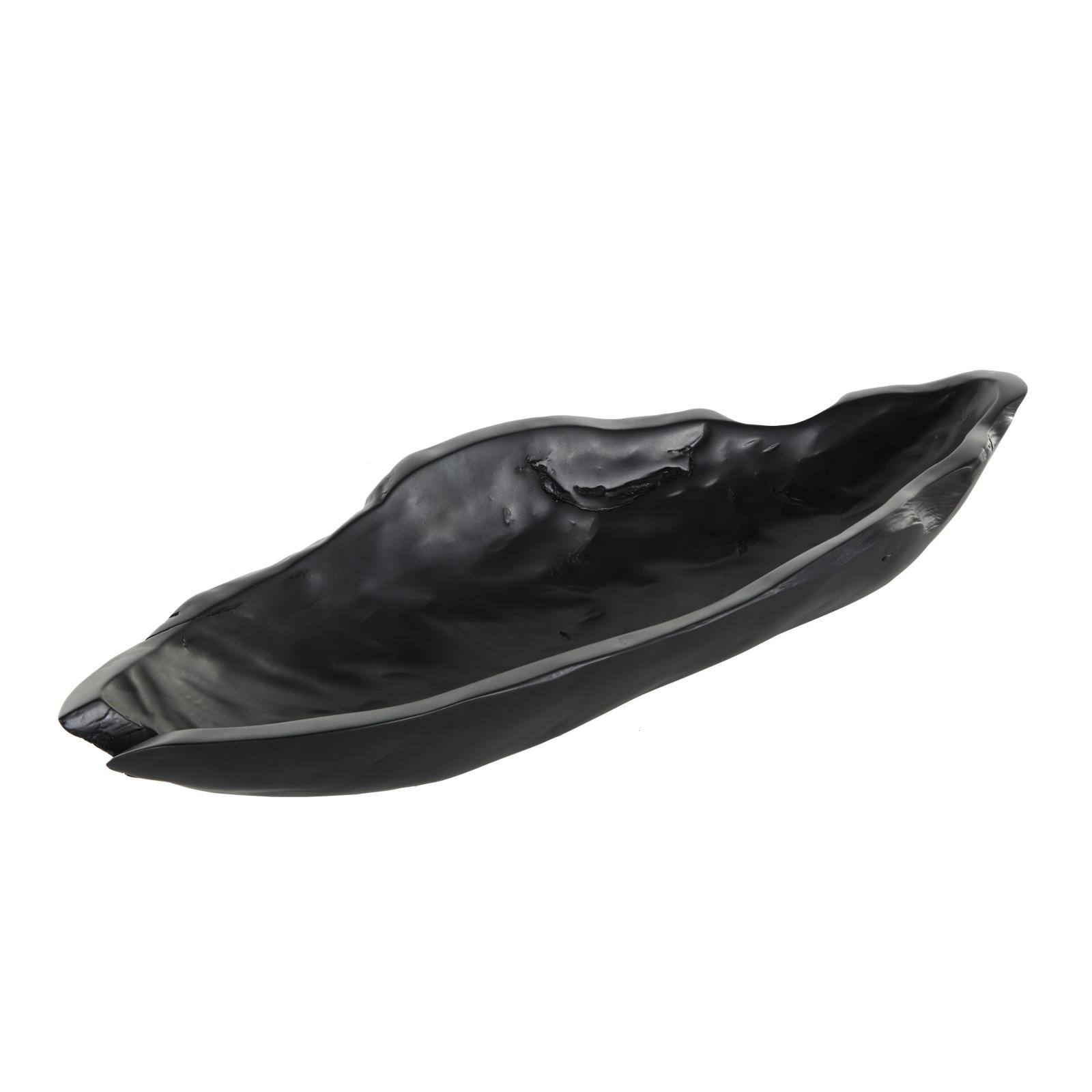 3.5" Black Teak Wood Handmade Live Edge Abstract Decorative Bowl