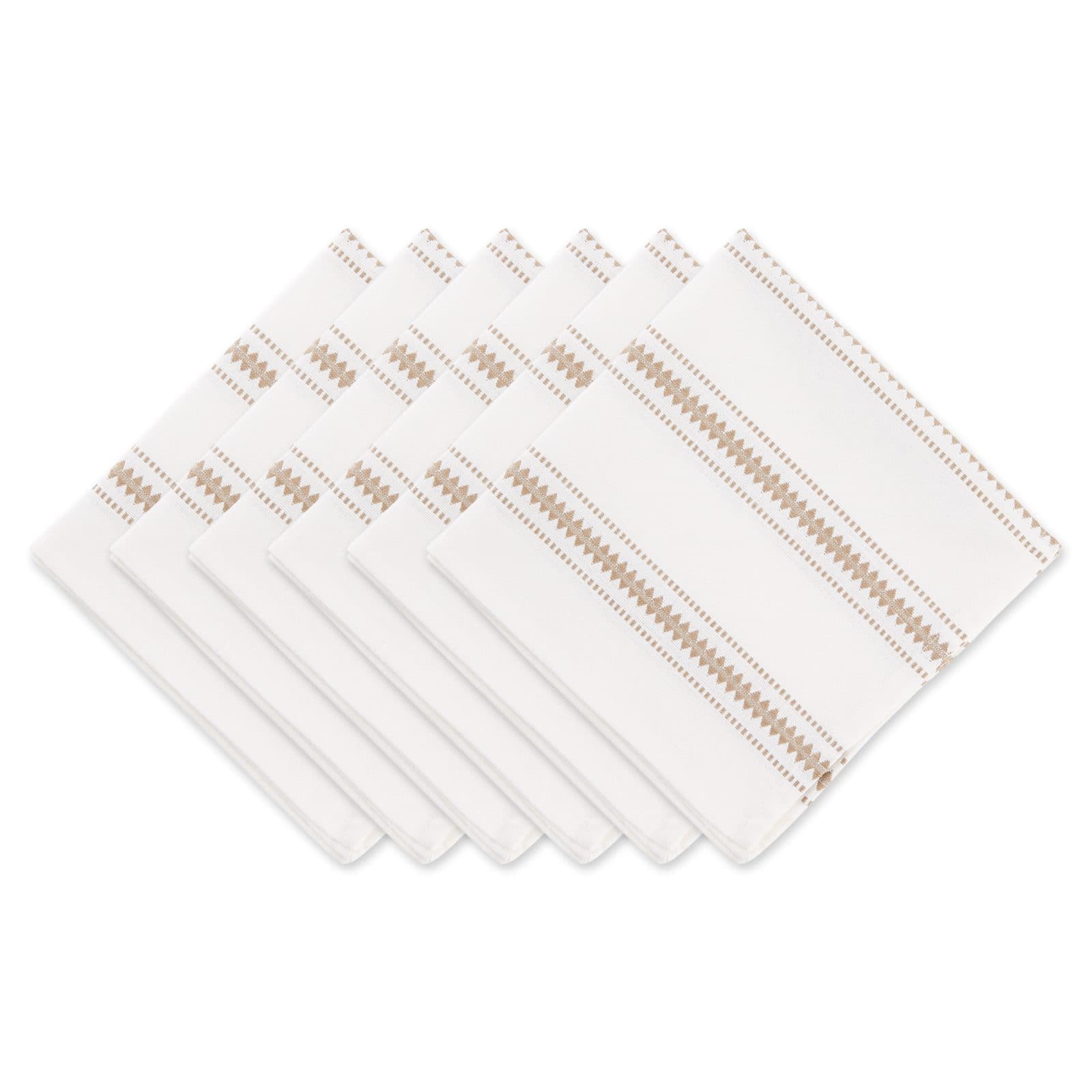 DII® Stone Zig Dobby Stripe Cloth Dinner Napkins, 6ct.
