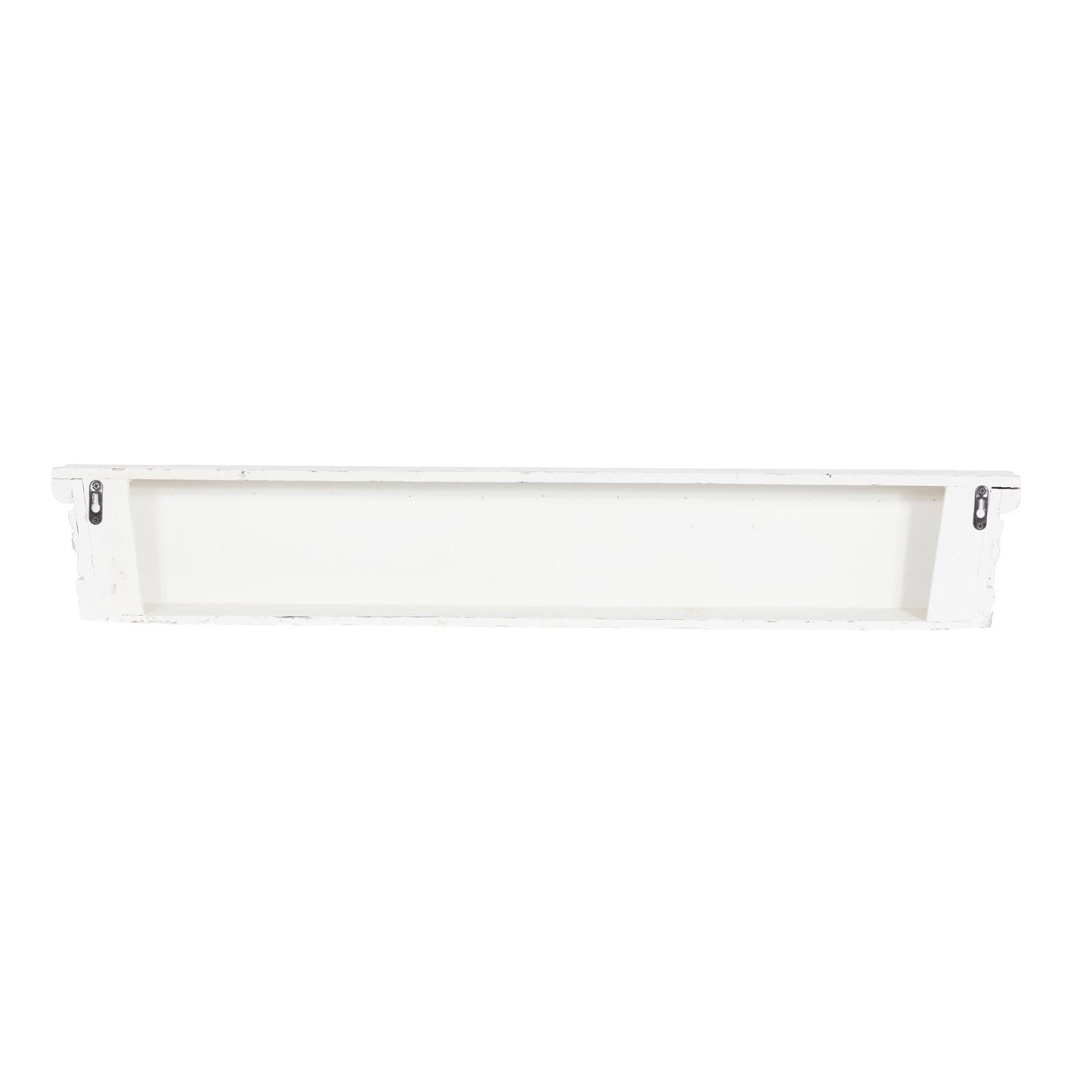 White Chinese fir wood Vintage Wall Shelf, 6" x 36" x 5"