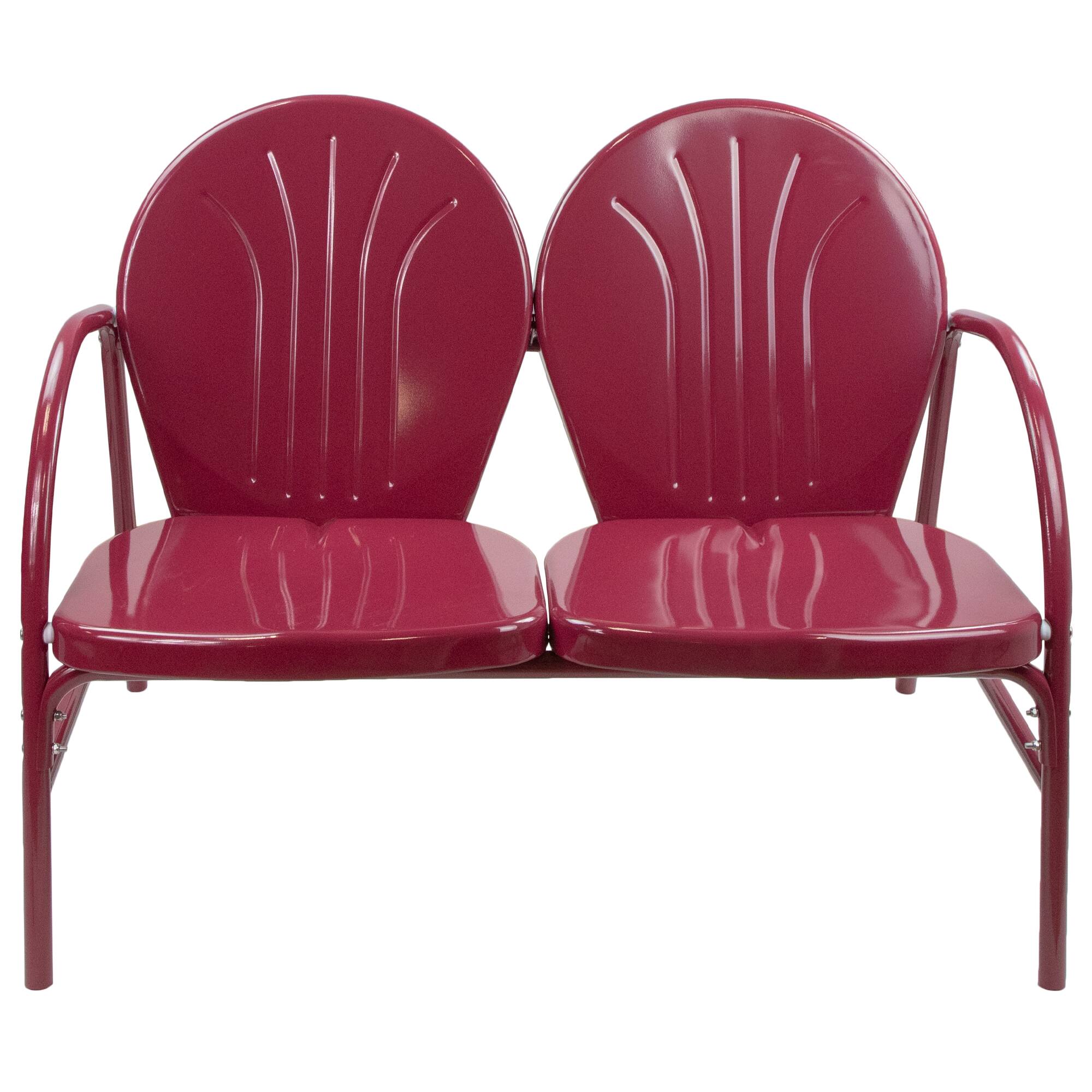 42" Mulberry Retro Tulip Outdoor Loveseat
