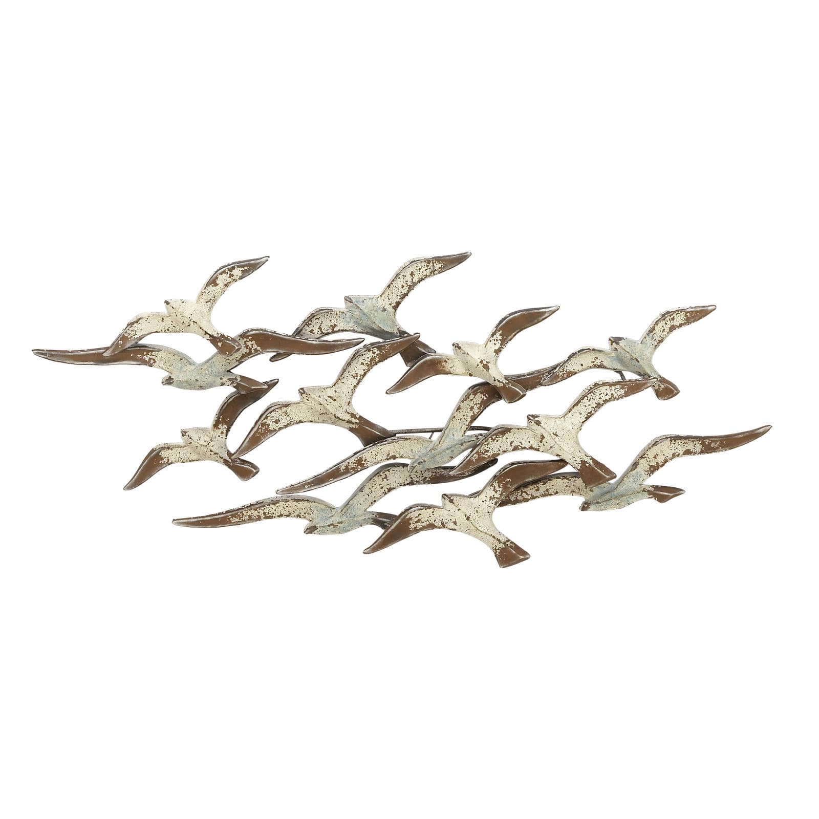 White Iron Coastal Wall Decor, 23" x 48" x 3"