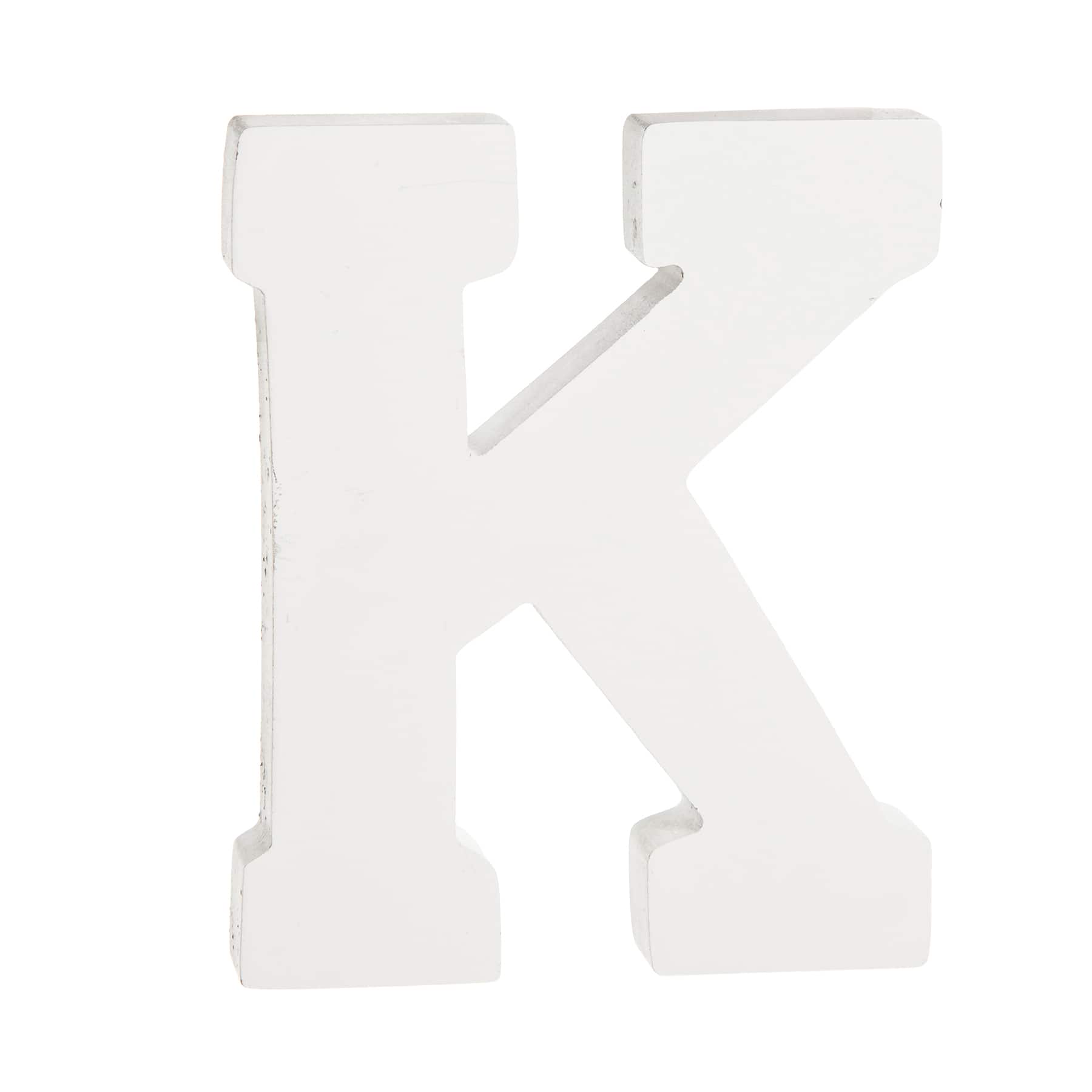 12 Pack: 4.75" White Wood Letter by Make Market®