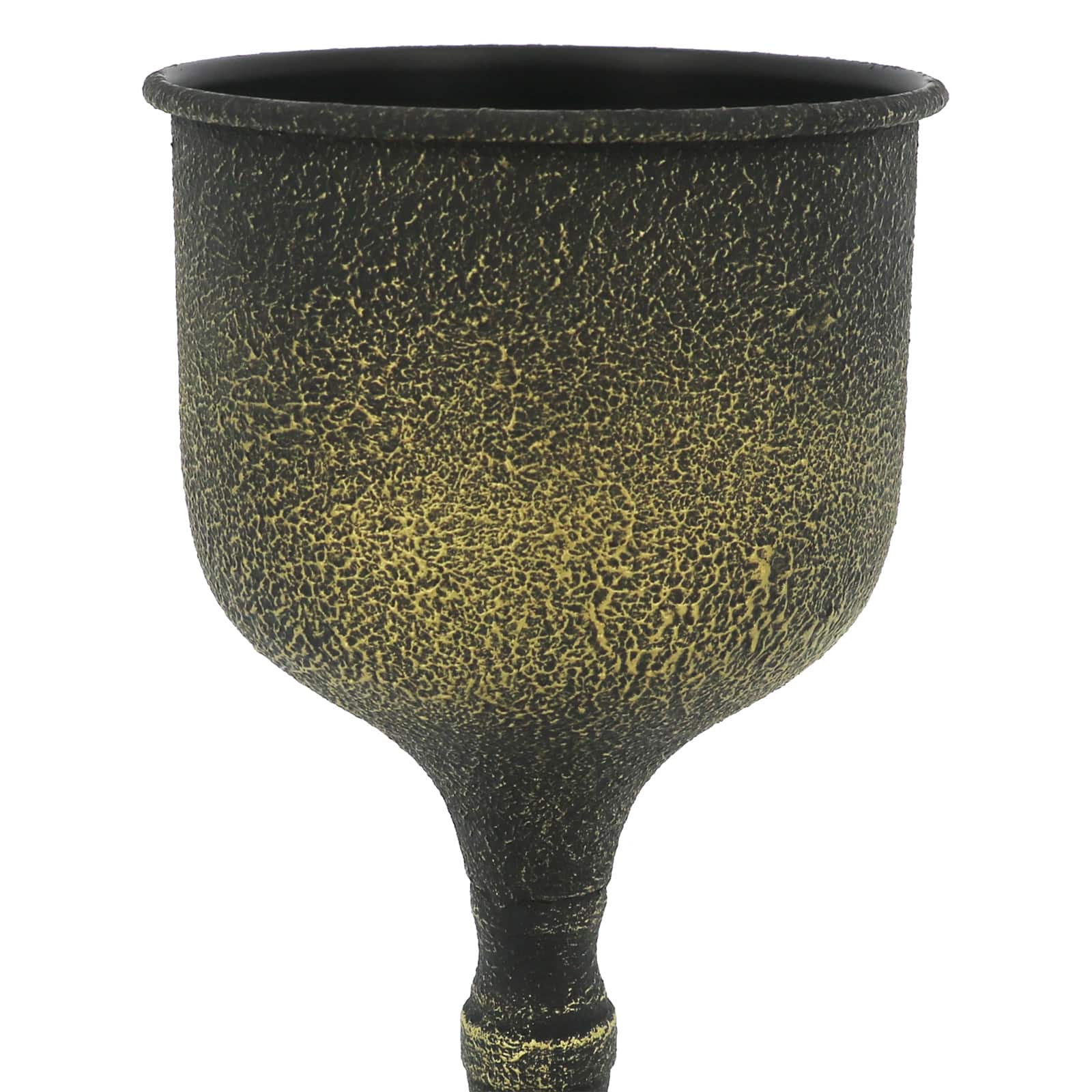9" Black & Gold Textured Metal Tabletop Urn by Ashland®