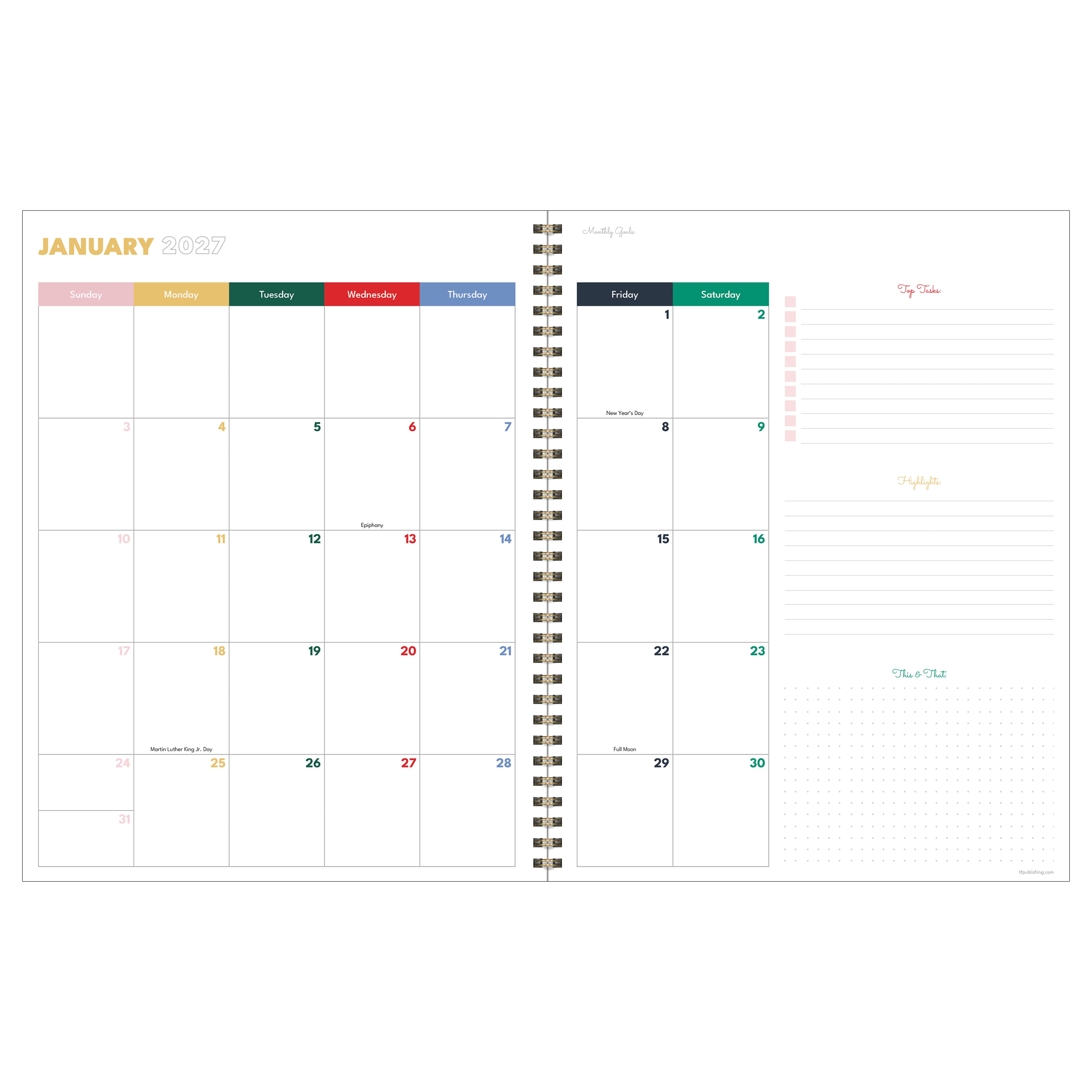 TF Publishing Large Perfectly Pink Weekly Monthly Planner