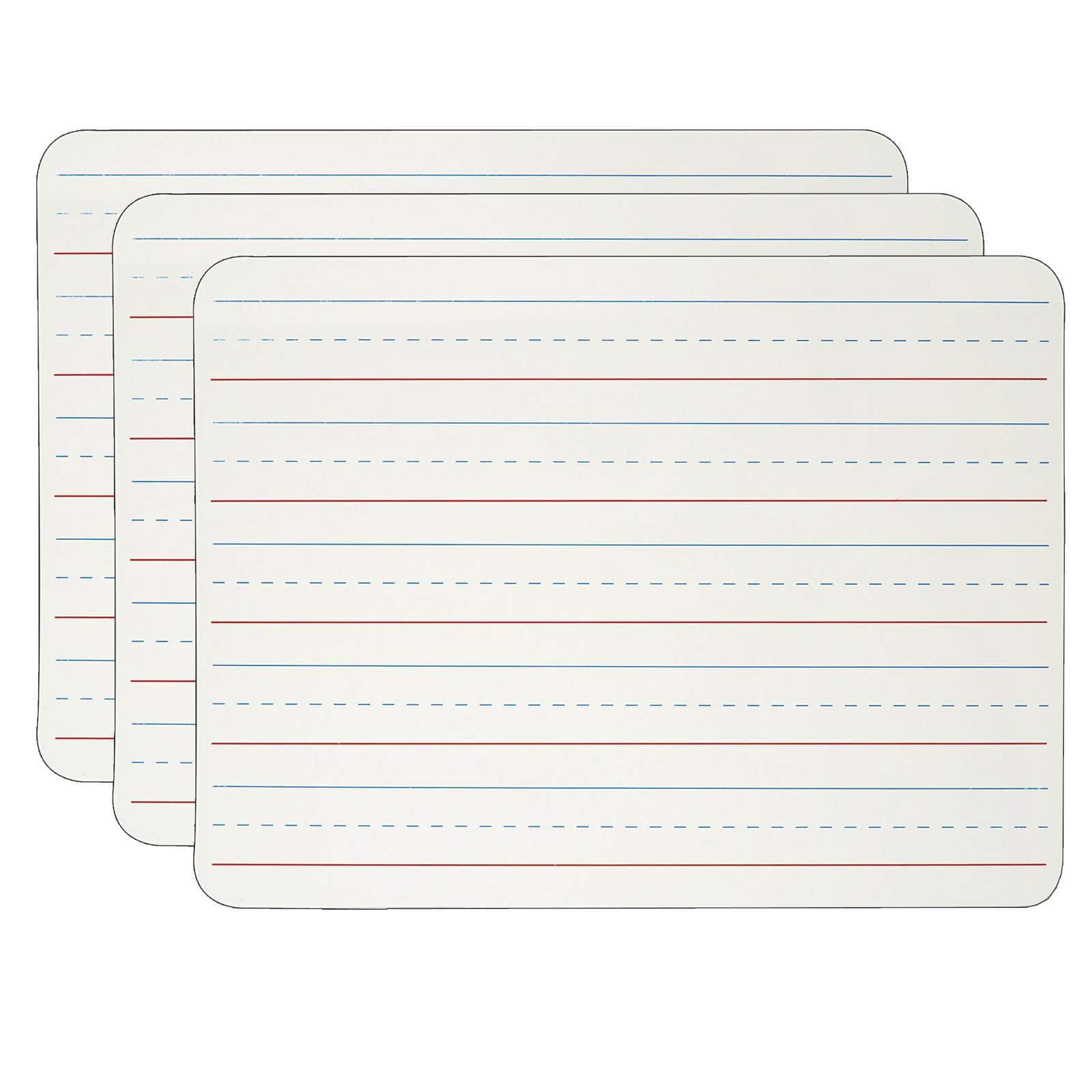 Charles Leonard Two-Sided Plain & Lined Magnetic Dry Erase Lap Boards, 3ct.