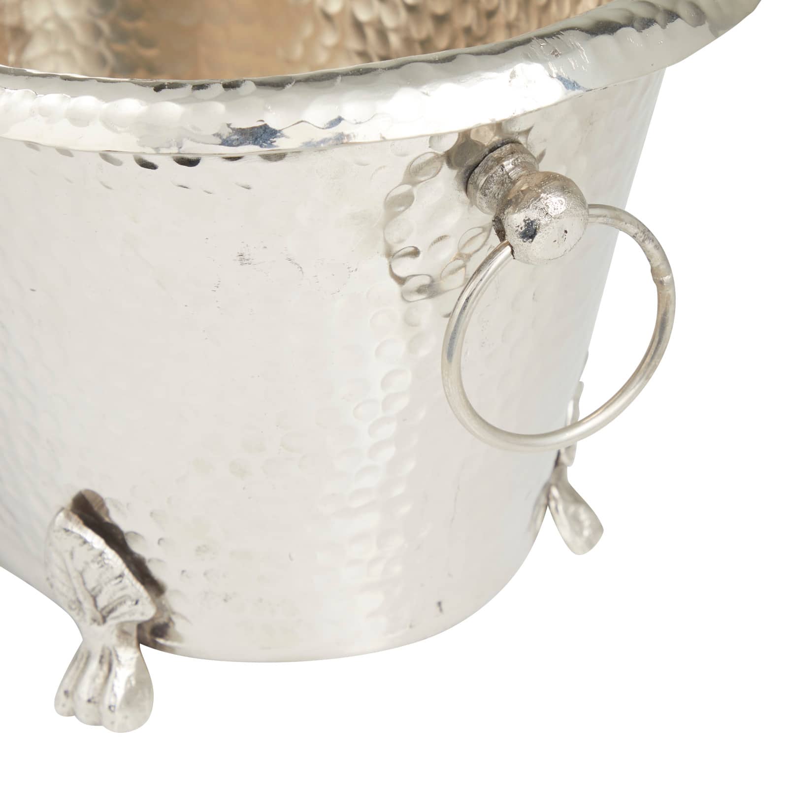 14" Silver Aluminum Traditional Wine Holder