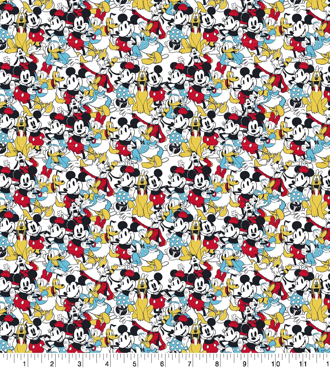 Disney Mickey Sensational Six Vintage Cotton Fabric