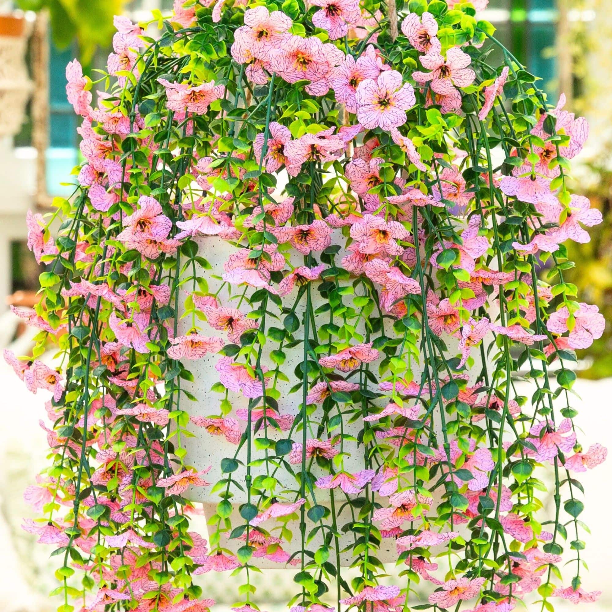 30" UV Resistant Artificial Daisy Hanging Bushes, 6ct.