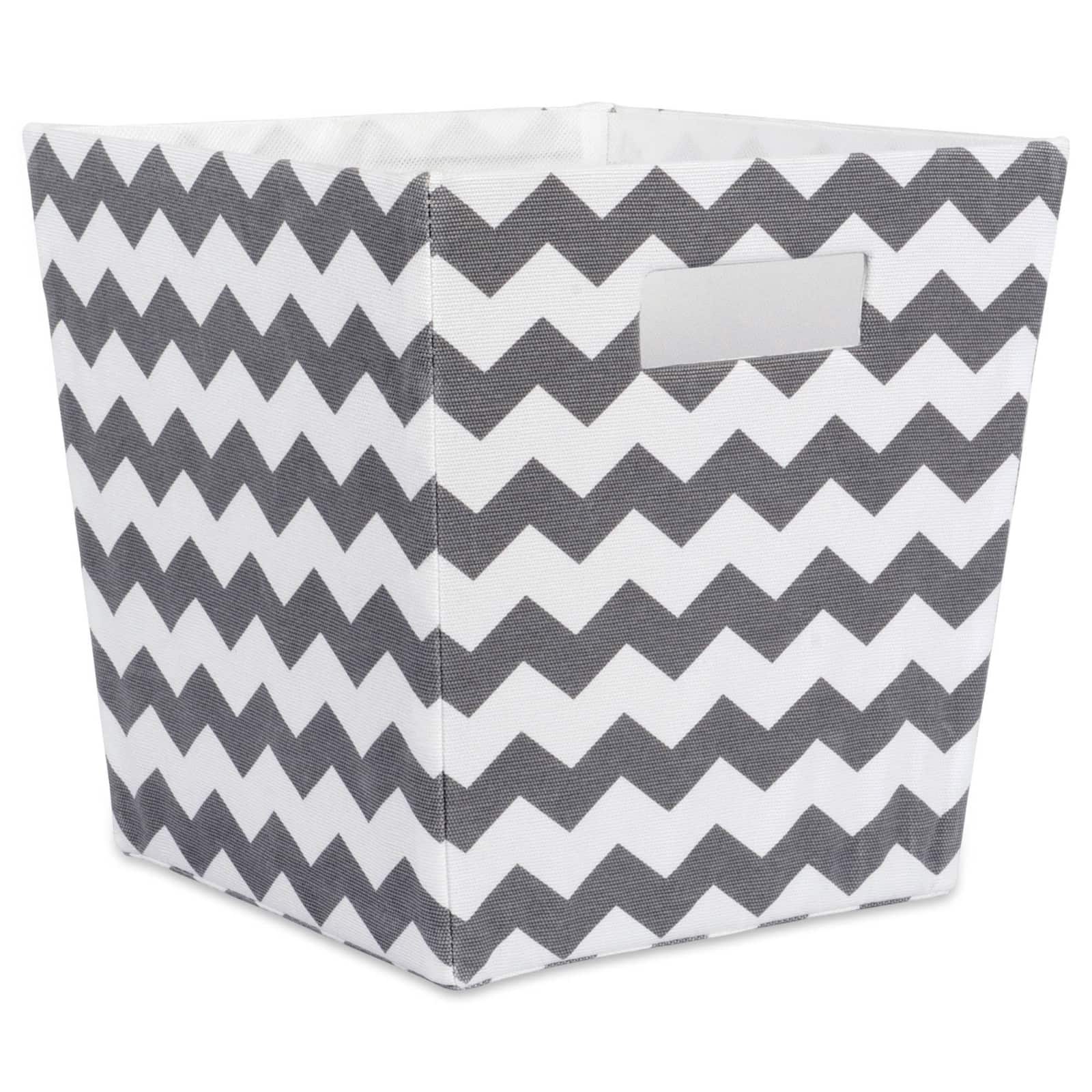 DII® 13" Trapezoid Polyester Chevron Storage Bin