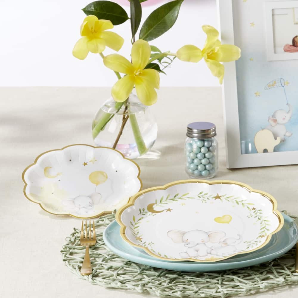 Kate Aspen® 7'' Elephant Baby Shower Premium Paper Plates, 16ct.