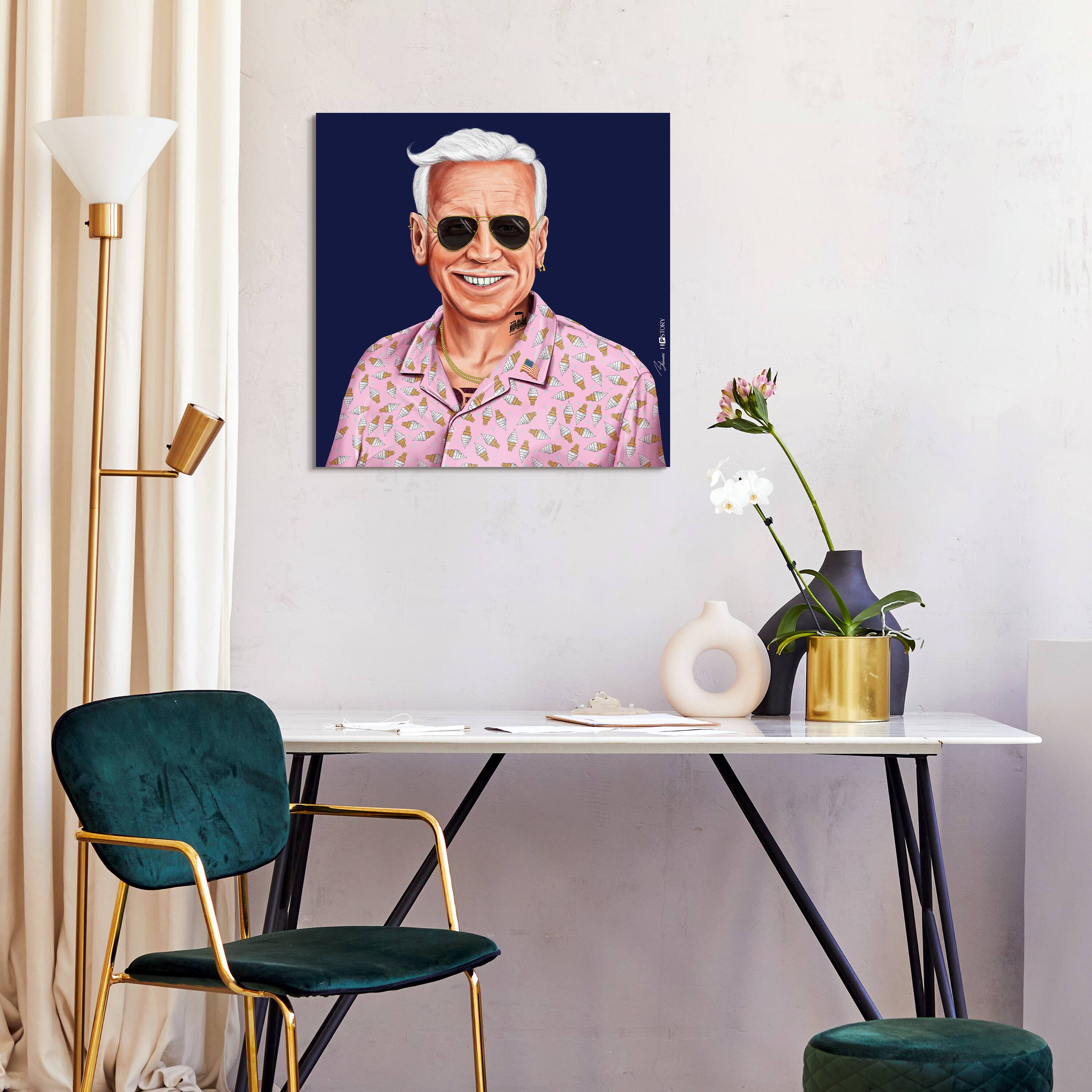 Empire Art Direct Hipstory™ 24" x 24" Hip Joe Biden Frameless Free Floating Printed Tempered Glass Wall Art