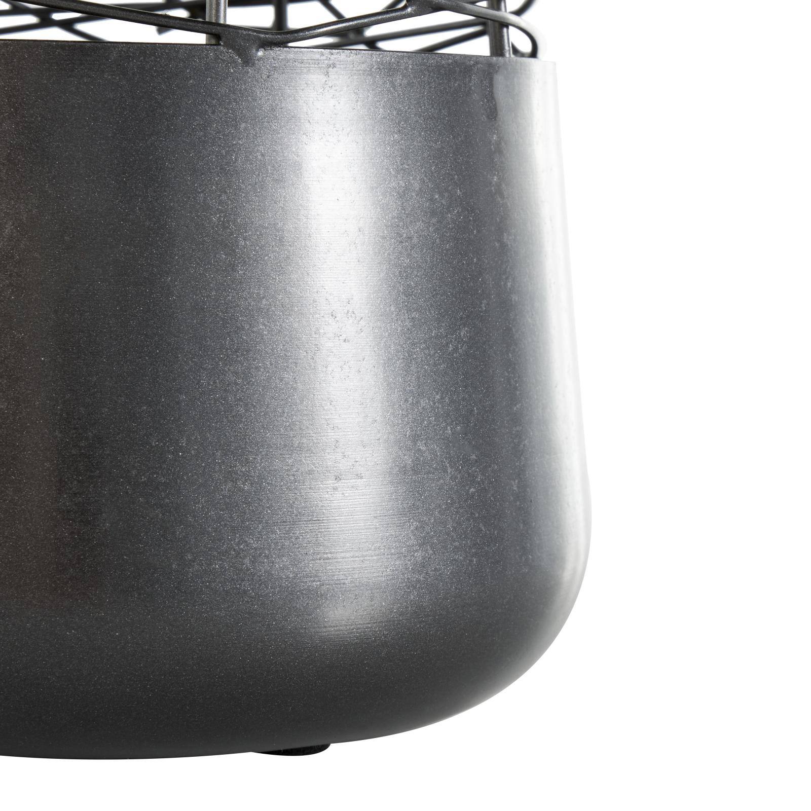 Black Abstract Intertwined Wire & Solid Metal Vase