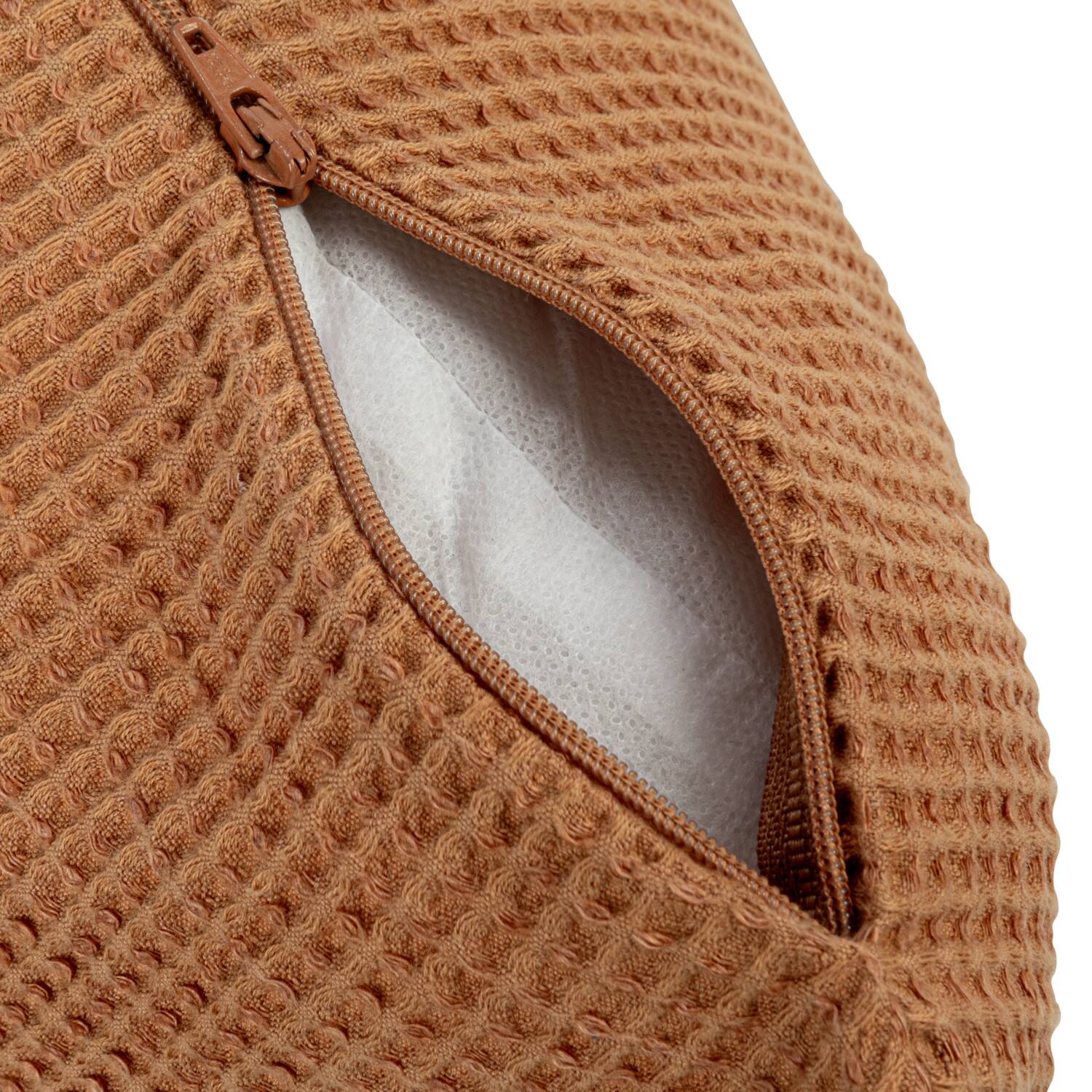 Hello Honey® Terra Cotta Woven Linen & Cotton Waffle Pillow