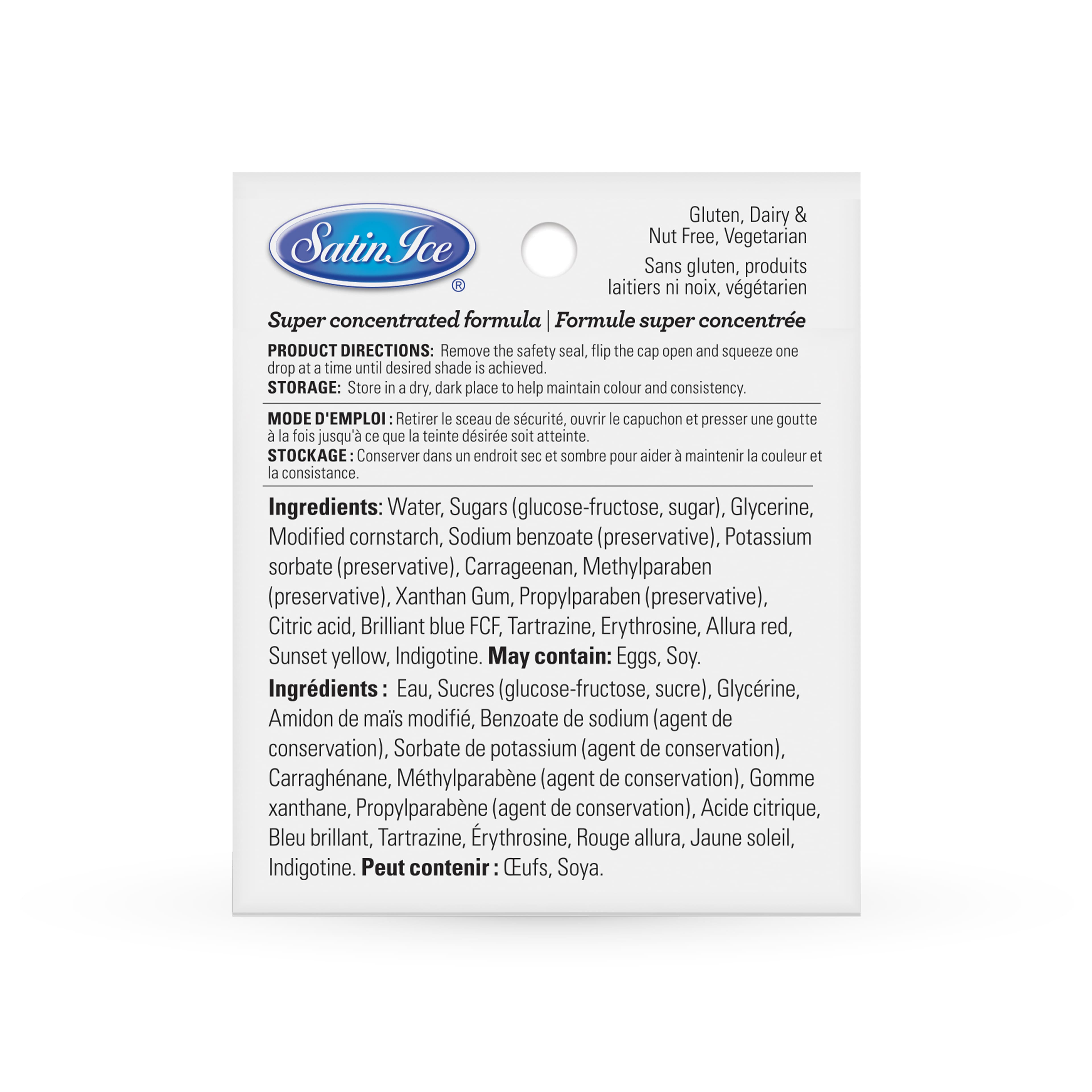 Colorant alimentaire de couleur joyau Satin Ice, 5 unités