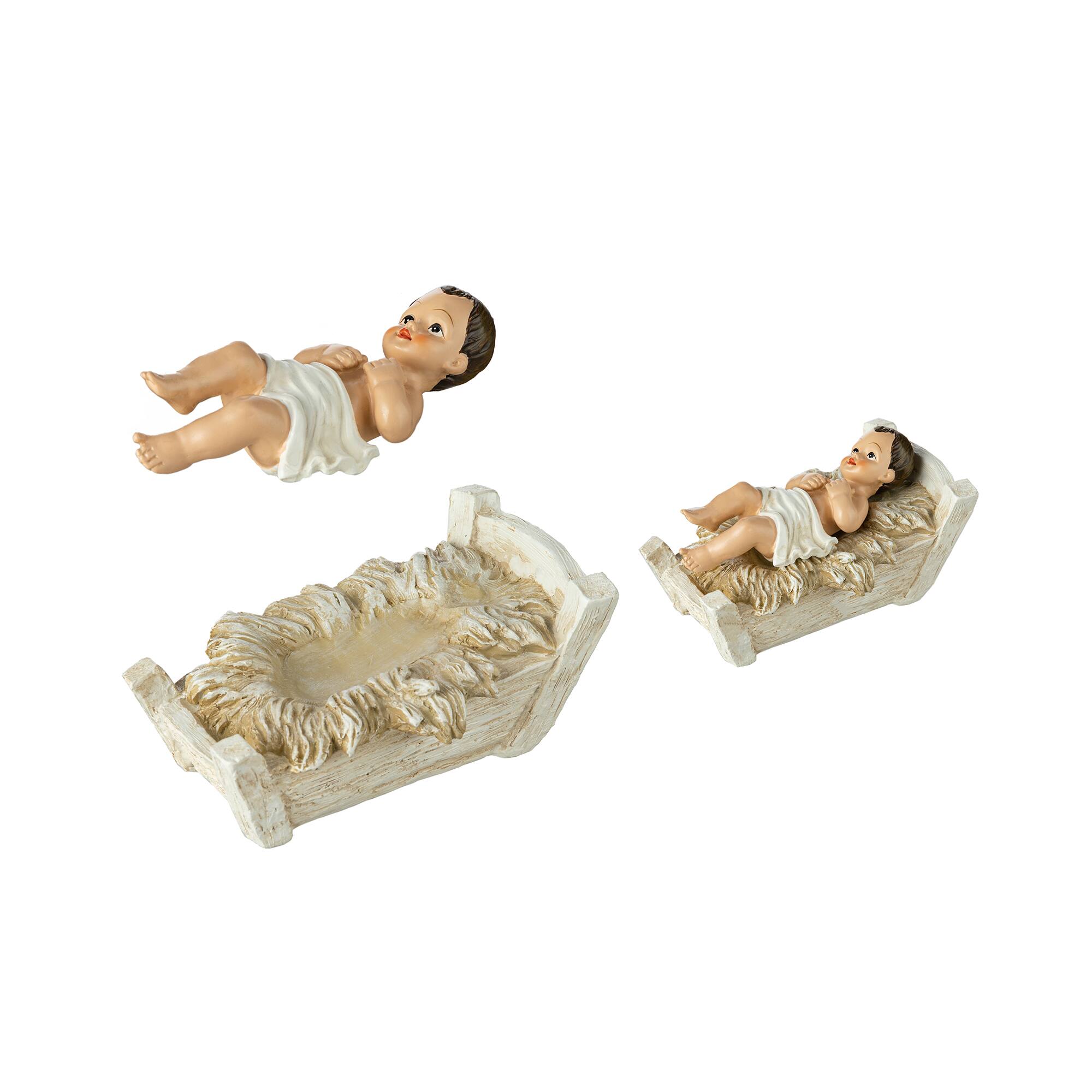 Glitzhome® 12 Piece Oversized Ivory Nativity Figurine Set 