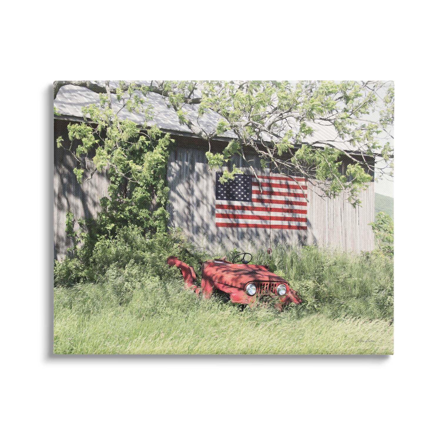 Stupell Industries Americana Lush Country Greenery Canvas Wall Art