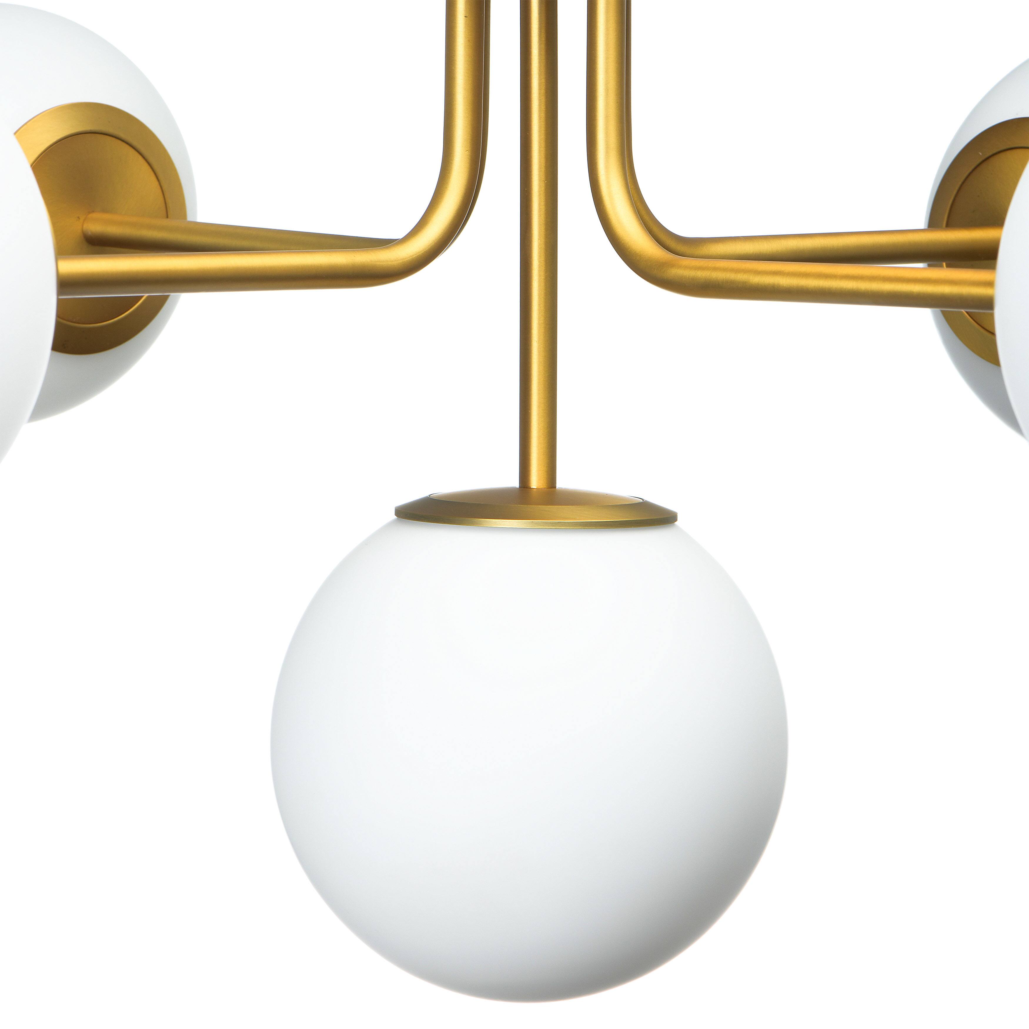 Hello Honey® 27.5" Sputnik Semi-Flush Mount Opal Glass Ceiling Light